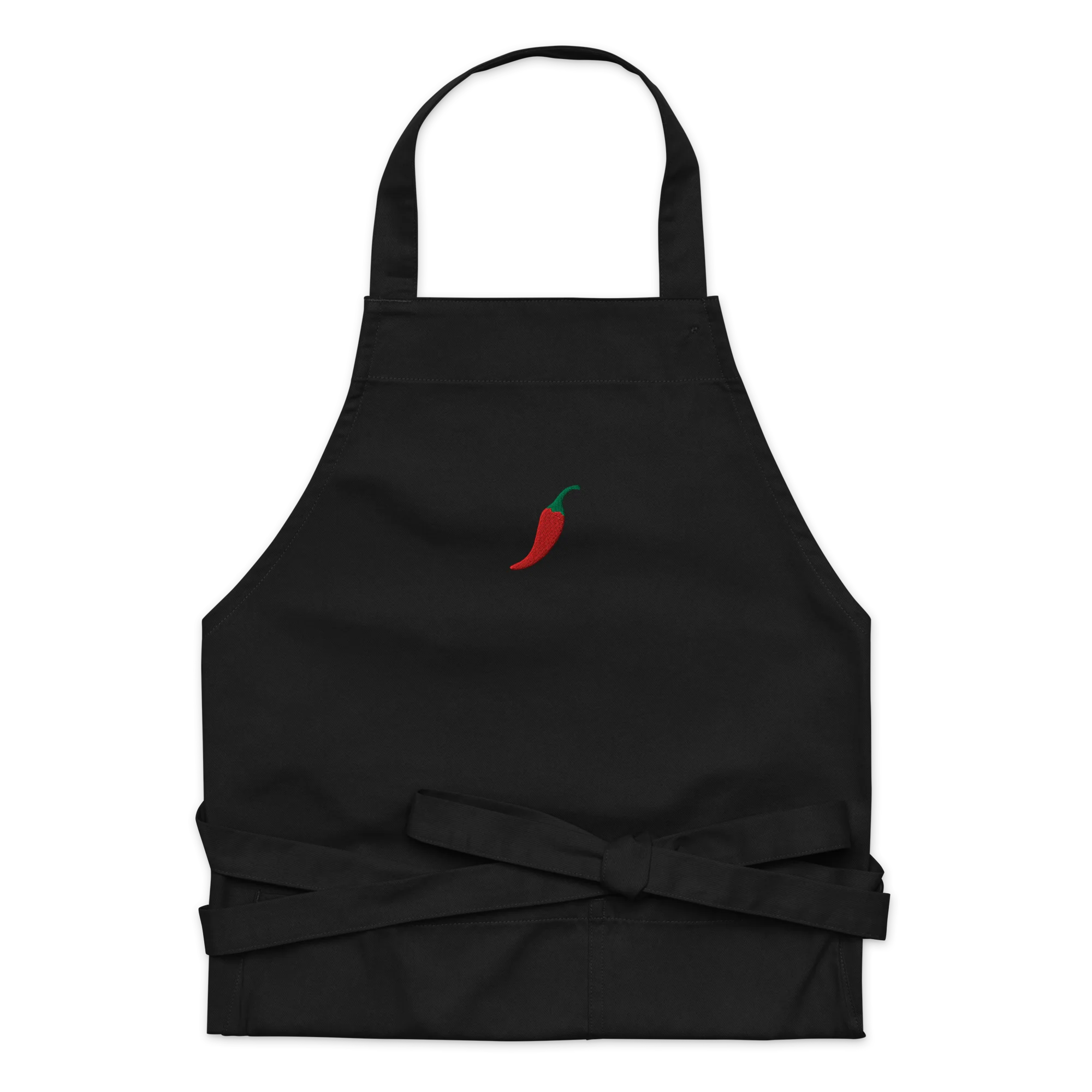 Chilli Pepper Embroidered Organic Cotton Apron - Image 4