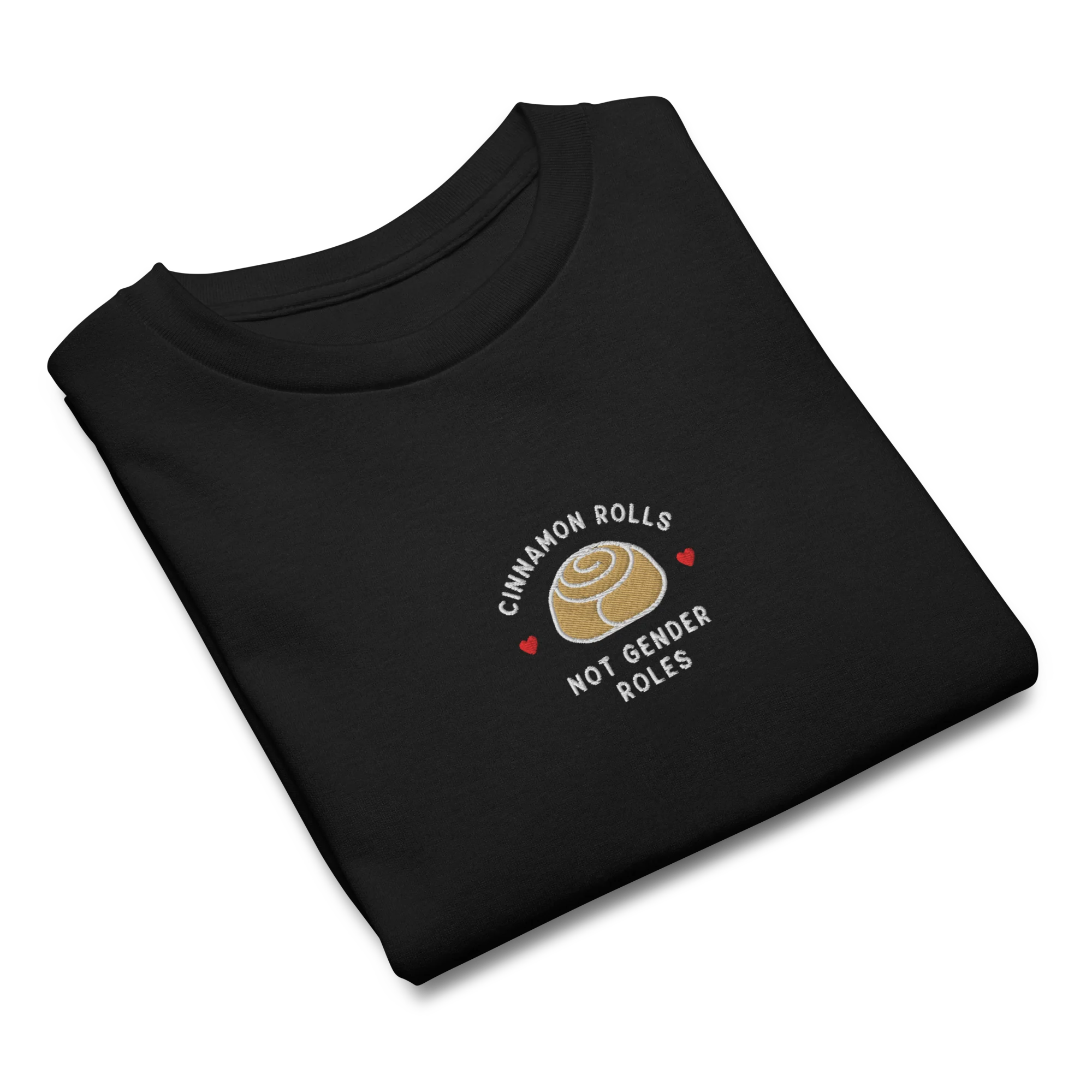 Cinnamon Rolls Not Gender Roles Embroidered Baby Tee - Image 9