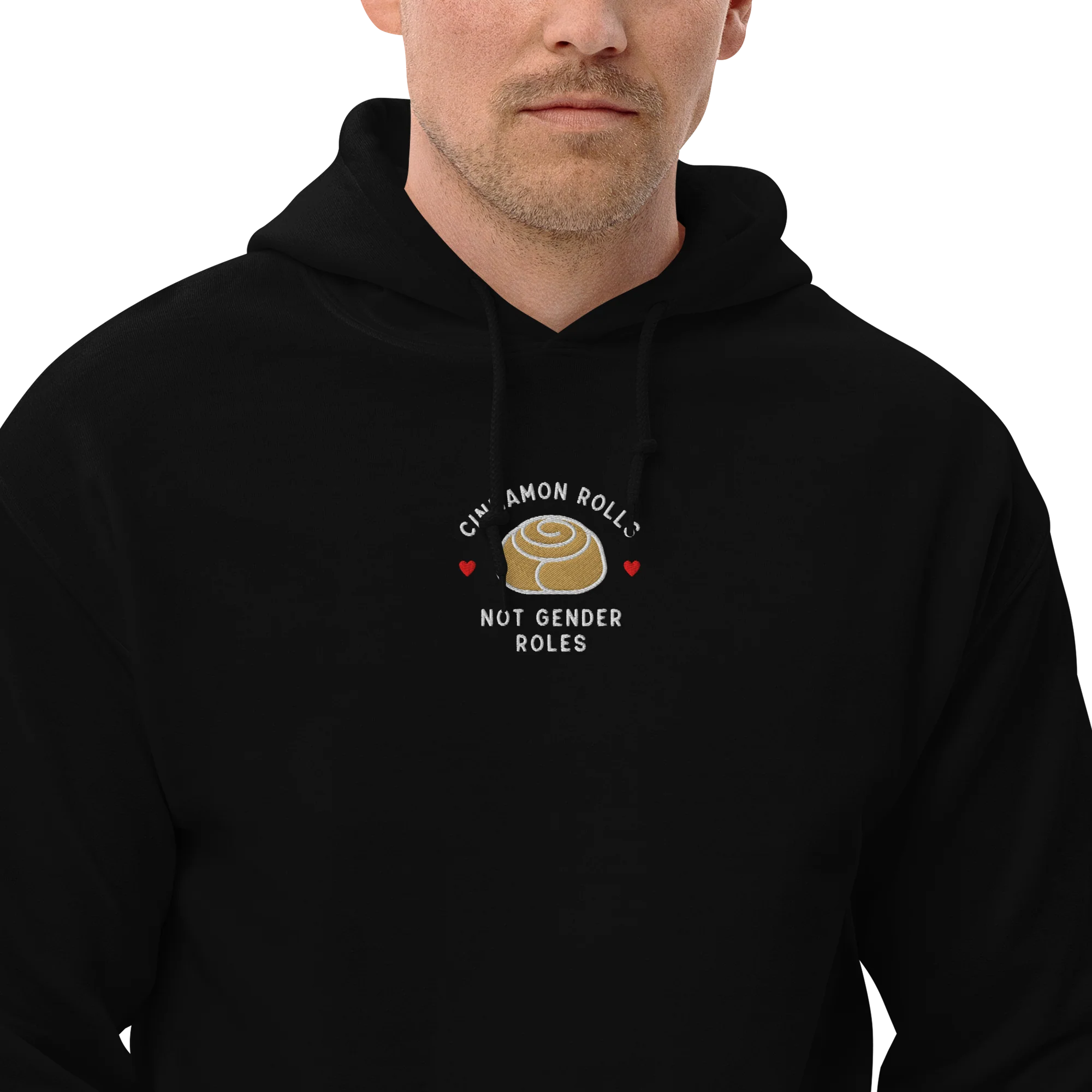 Cinnamon Rolls Not Gender Roles Embroidered Hoodie - Image 7