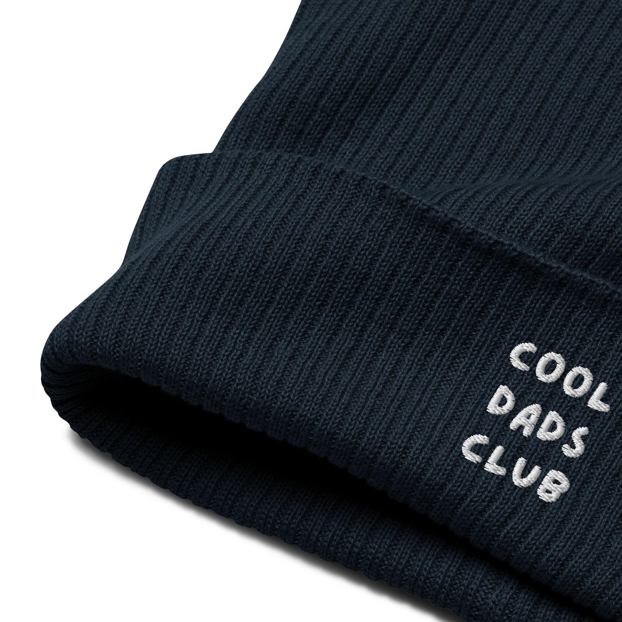 Cool Dads Club Father Embroidered Organic Ribbed Beanie - Image 5