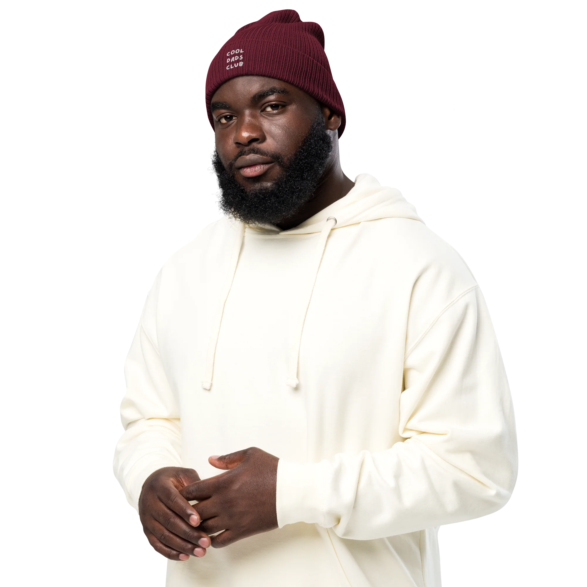 Cool Dads Club Father Embroidered Organic Ribbed Beanie - Image 6