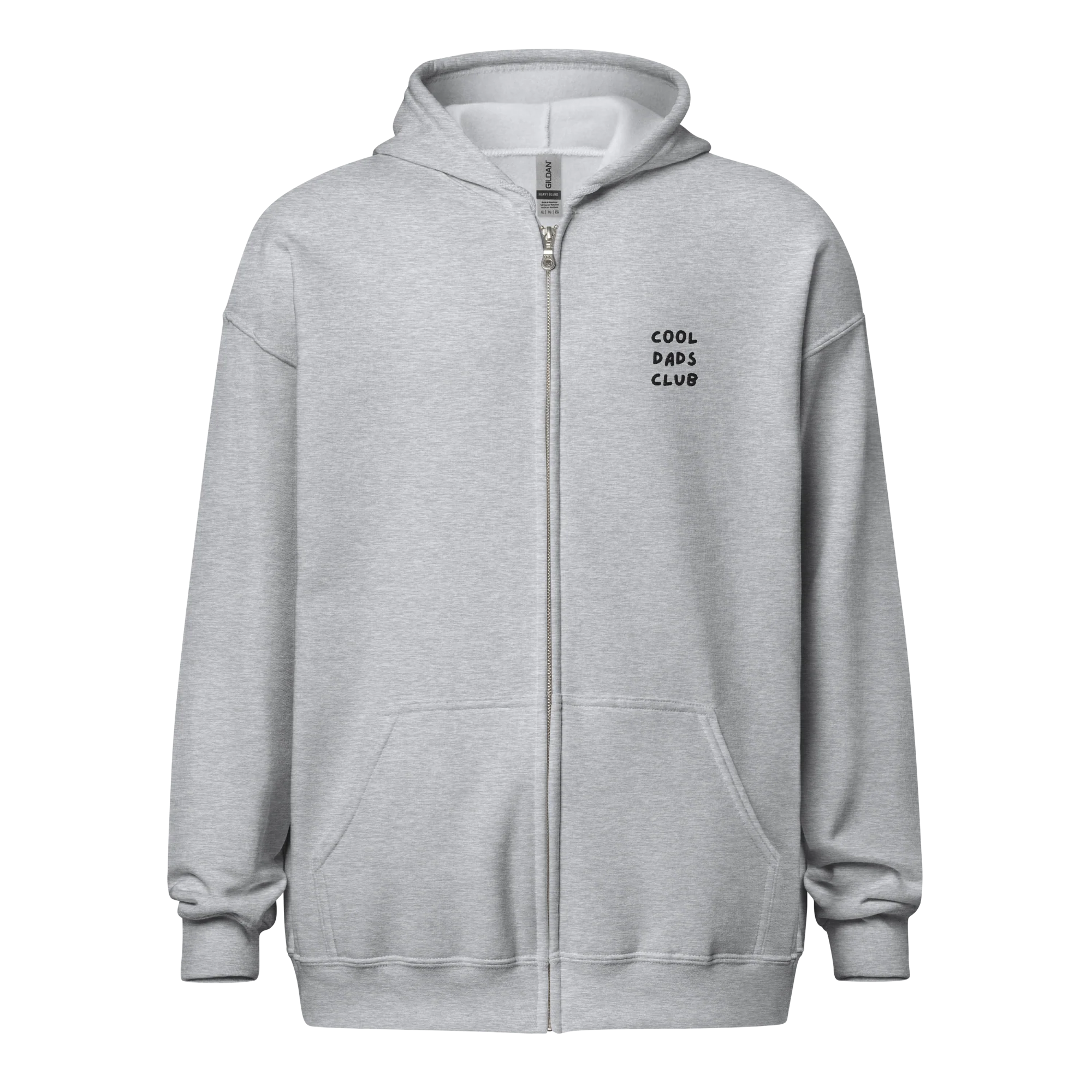 Cool Dads Club Father Embroidered Zip-Up Hoodie