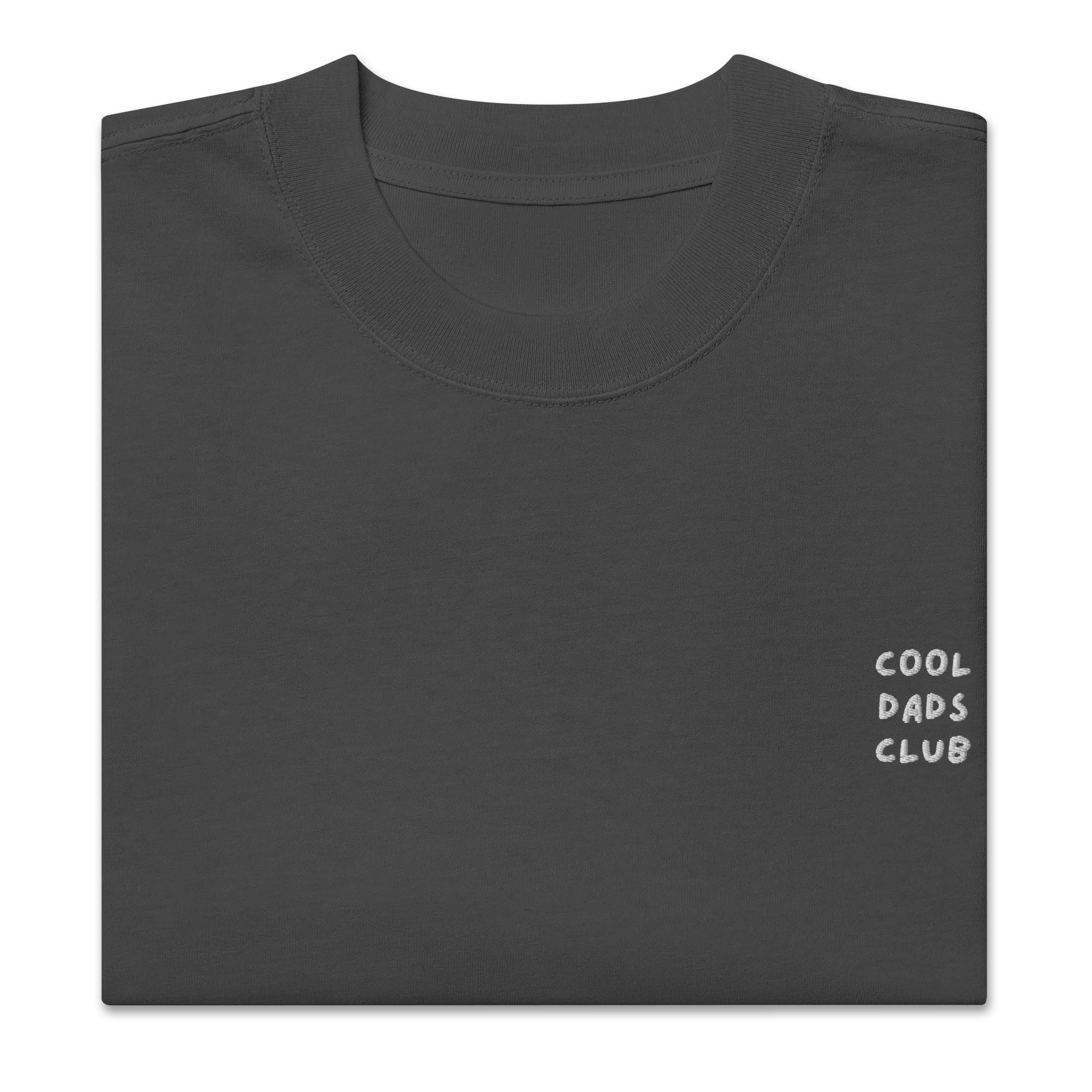 Cool Dads Club Father Embroidered Oversized Faded T-Shirt - Image 3