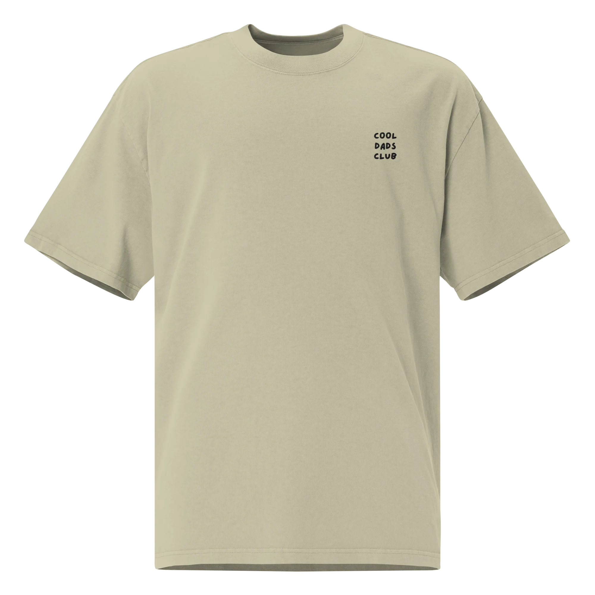 Cool Dads Club Father Embroidered Oversized Faded T-Shirt - Image 4