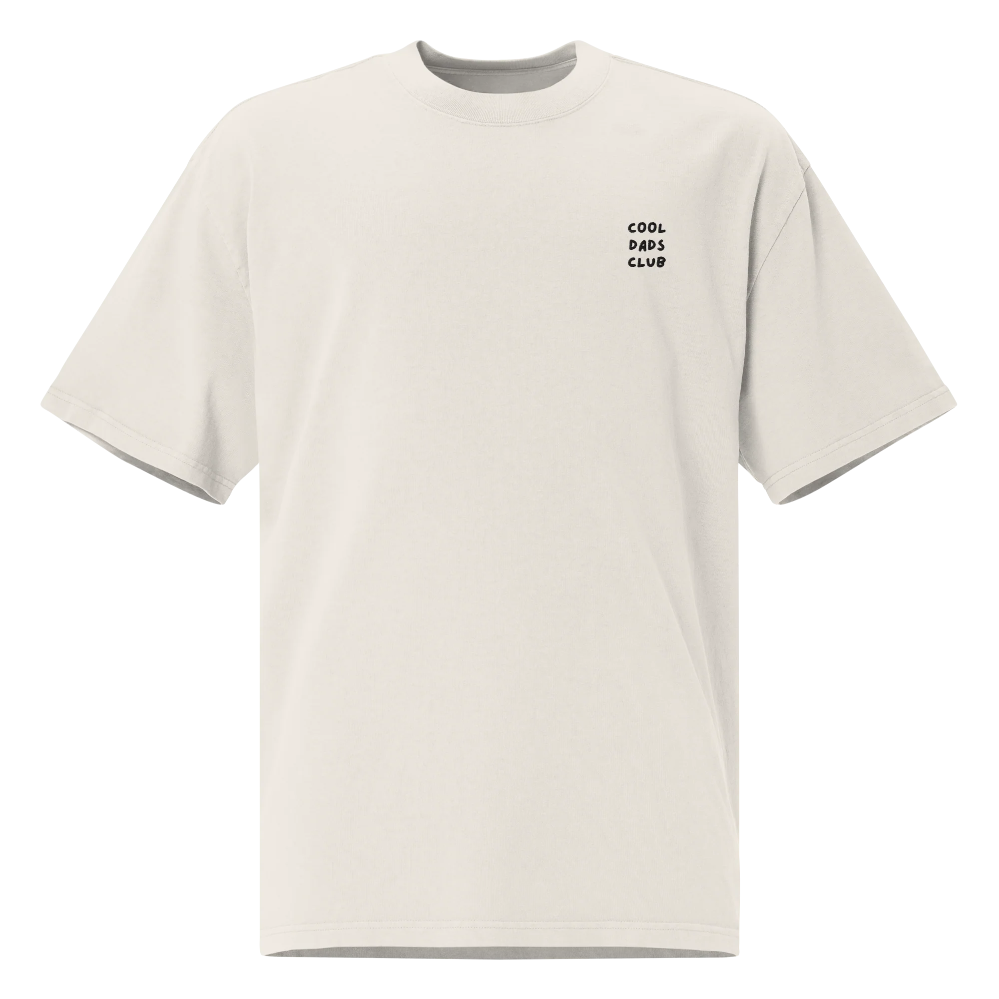 Cool Dads Club Father Embroidered Oversized Faded T-Shirt - Image 5