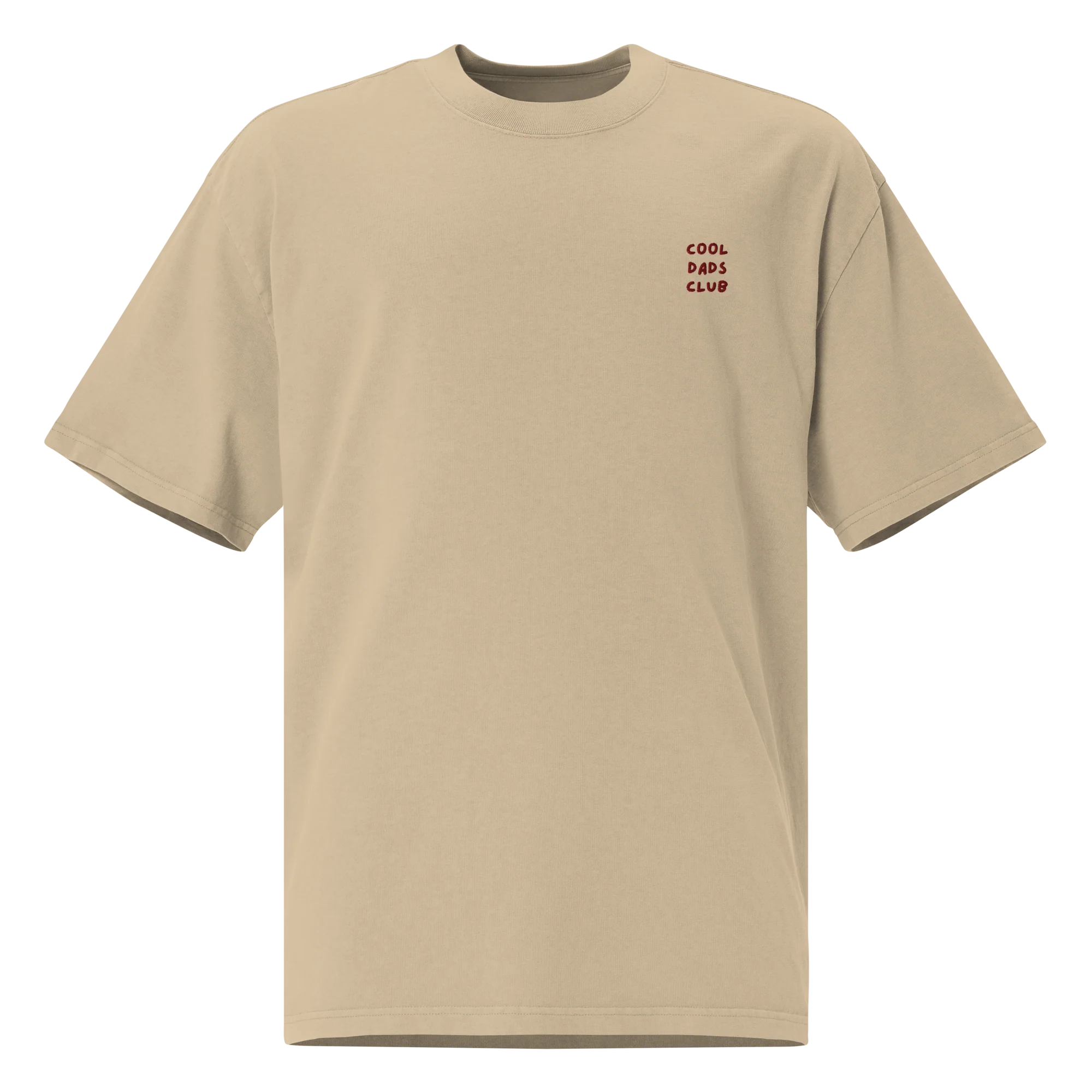 Cool Dads Club Father Embroidered Oversized Faded T-Shirt - Image 6
