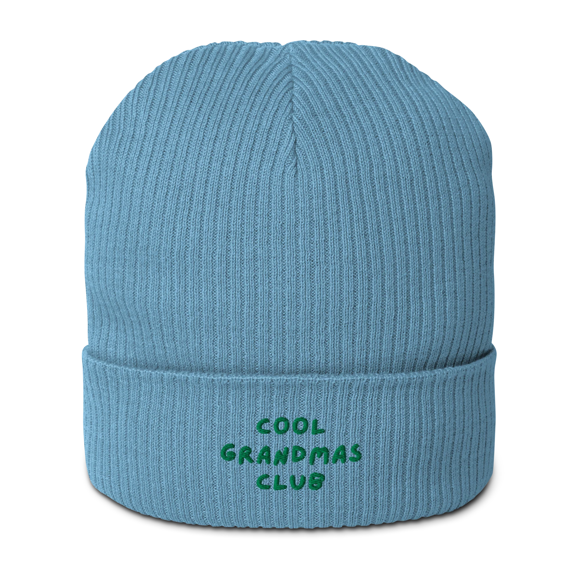 Cool Grandmas Club Embroidered Organic Ribbed Beanie - Image 4