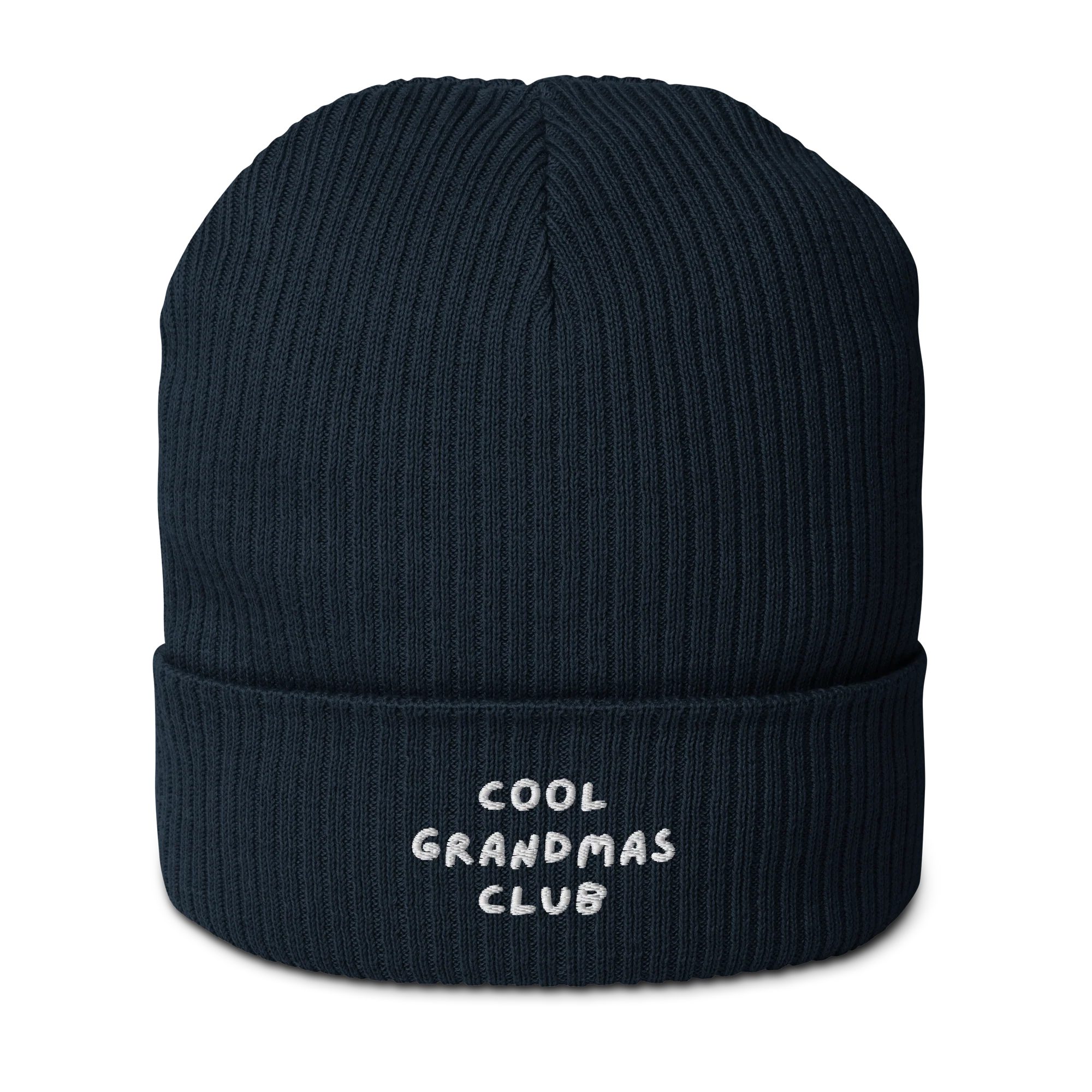 Cool Grandmas Club Embroidered Organic Ribbed Beanie - Image 5