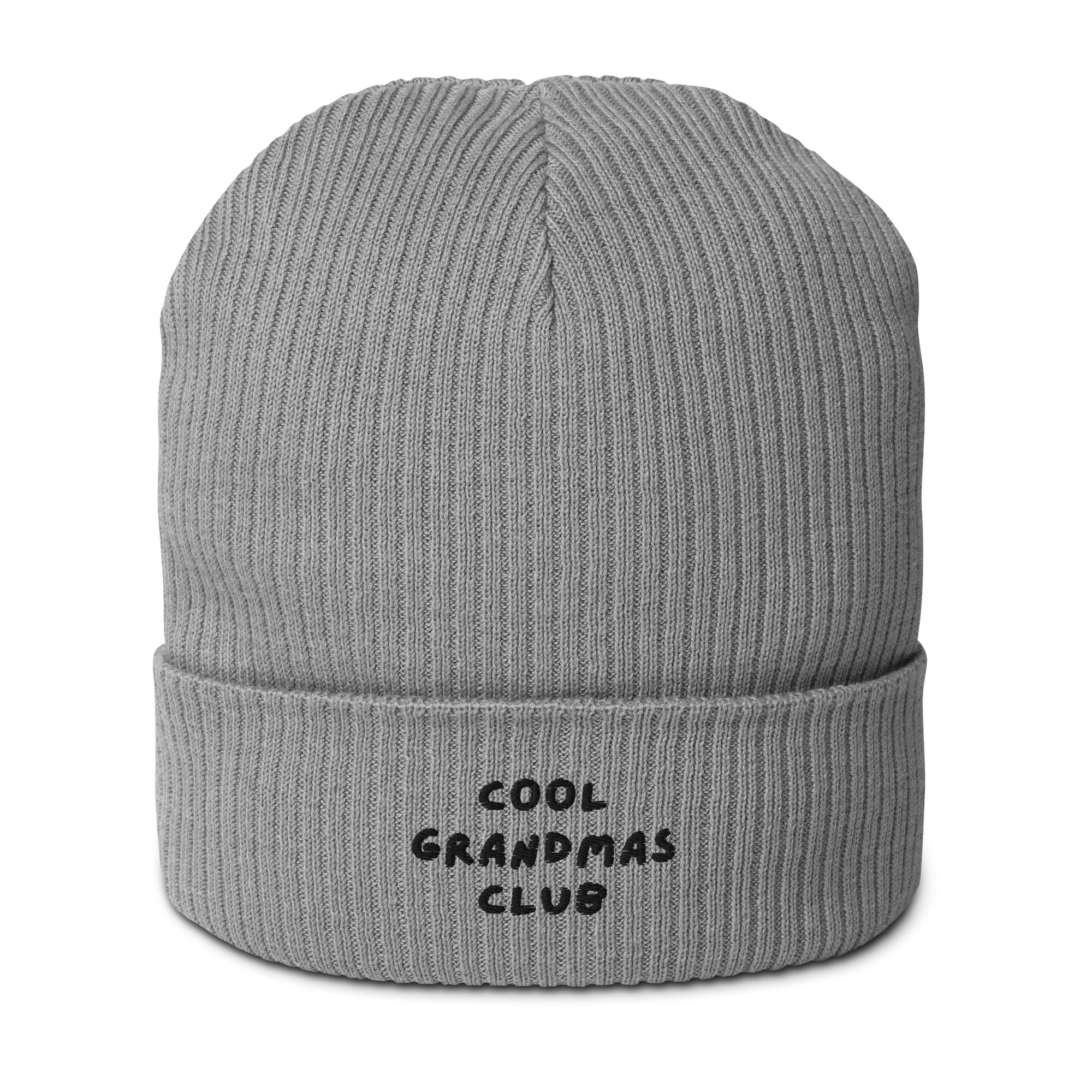 Cool Grandmas Club Embroidered Organic Ribbed Beanie - Image 6
