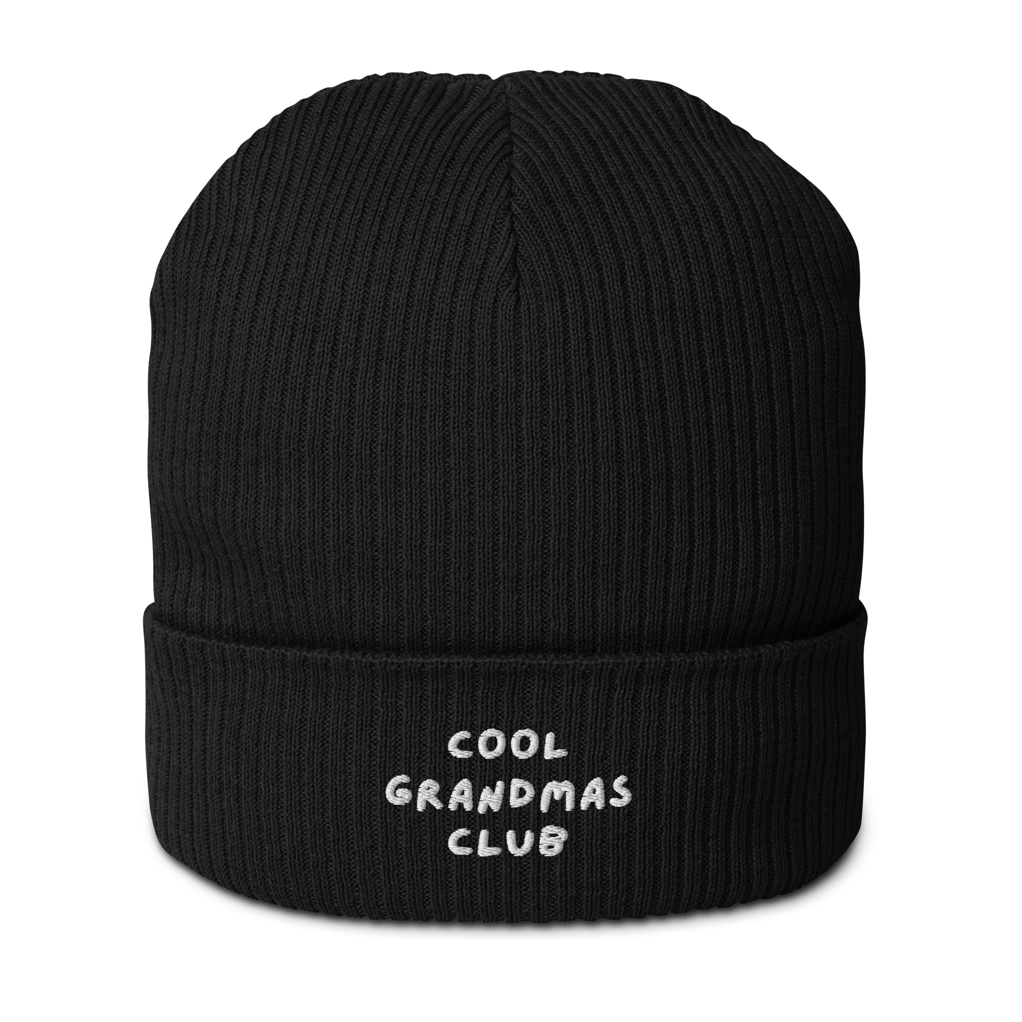 Cool Grandmas Club Embroidered Organic Ribbed Beanie - Image 8