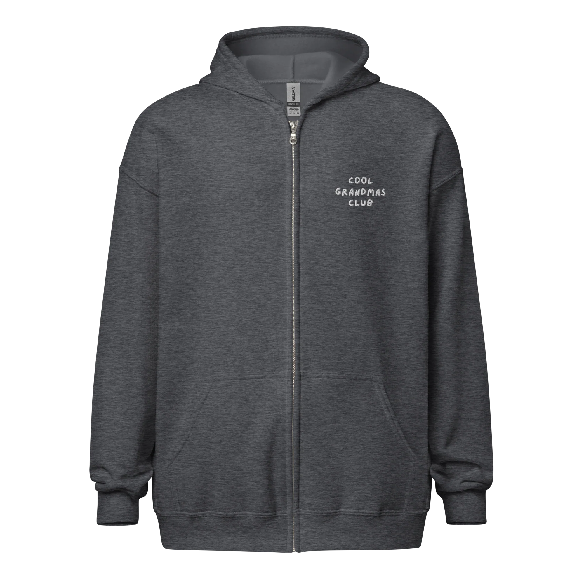 Cool Grandmas Club Embroidered Zip-Up Hoodie - Image 10