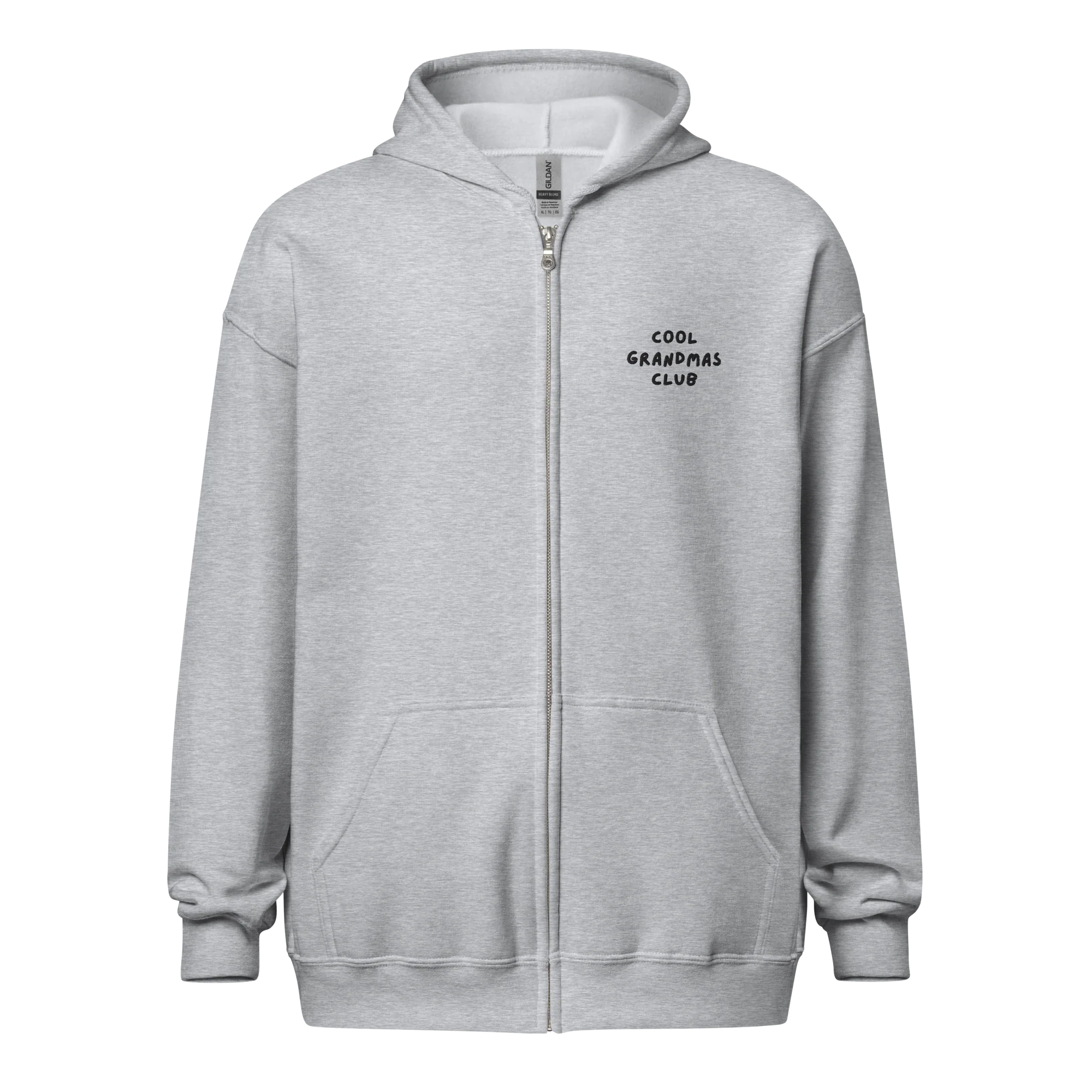 Cool Grandmas Club Embroidered Zip-Up Hoodie - Image 7