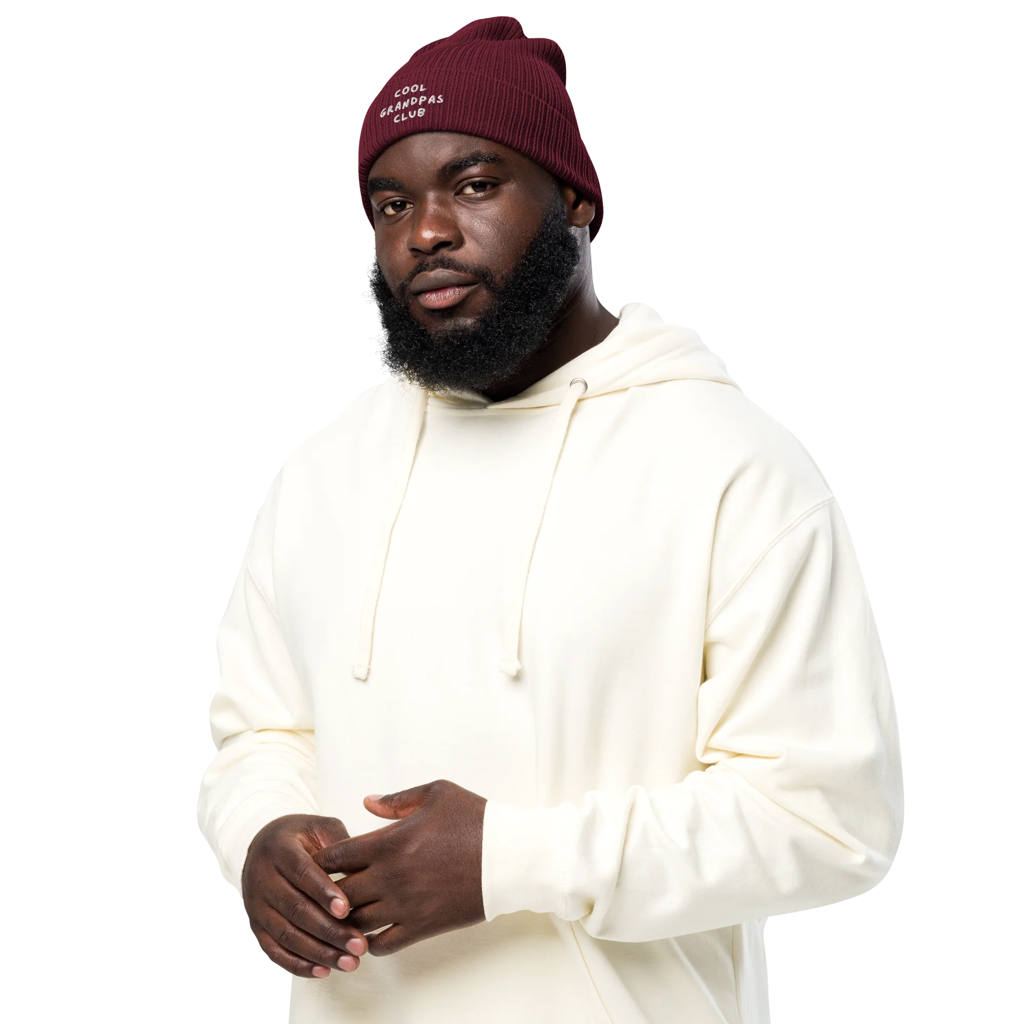 Cool Grandpas Club Embroidered Organic Ribbed Beanie - Image 2