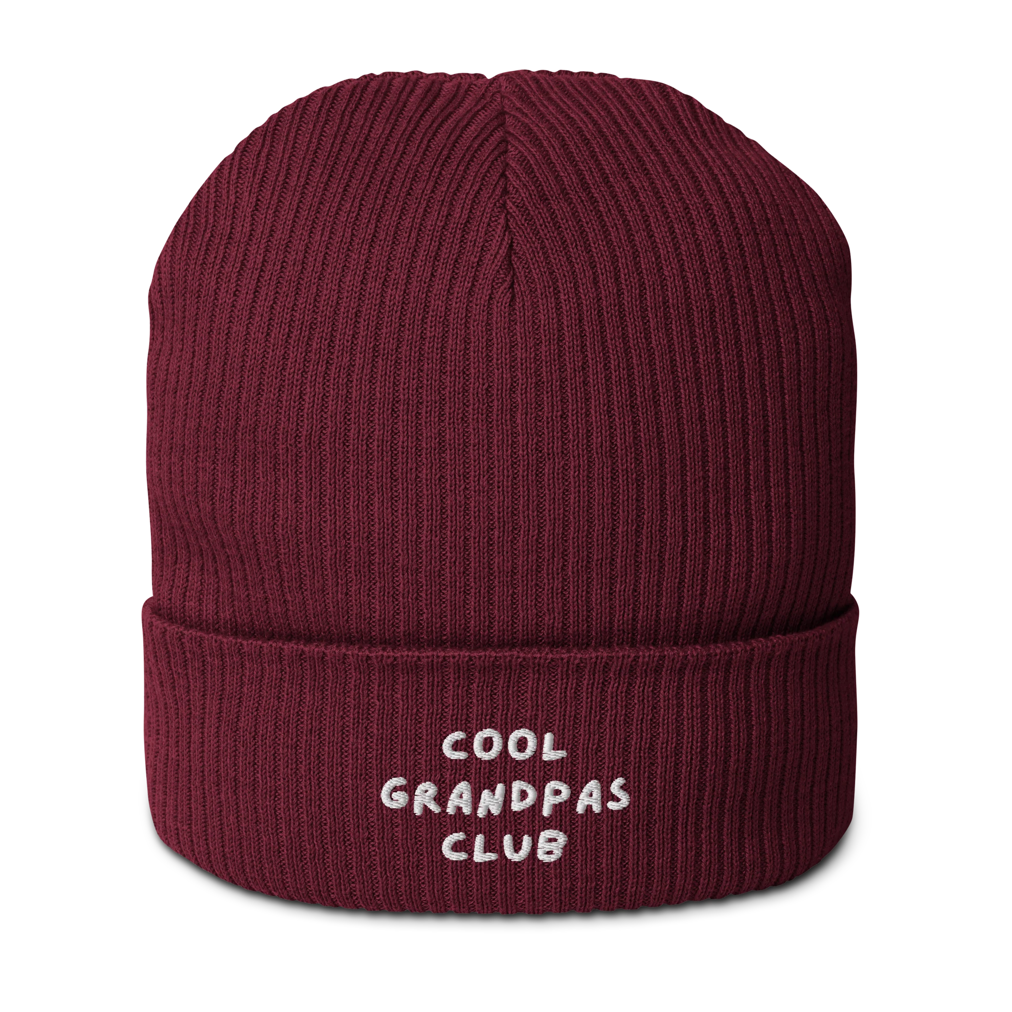 Cool Grandpas Club Embroidered Organic Ribbed Beanie - Image 3