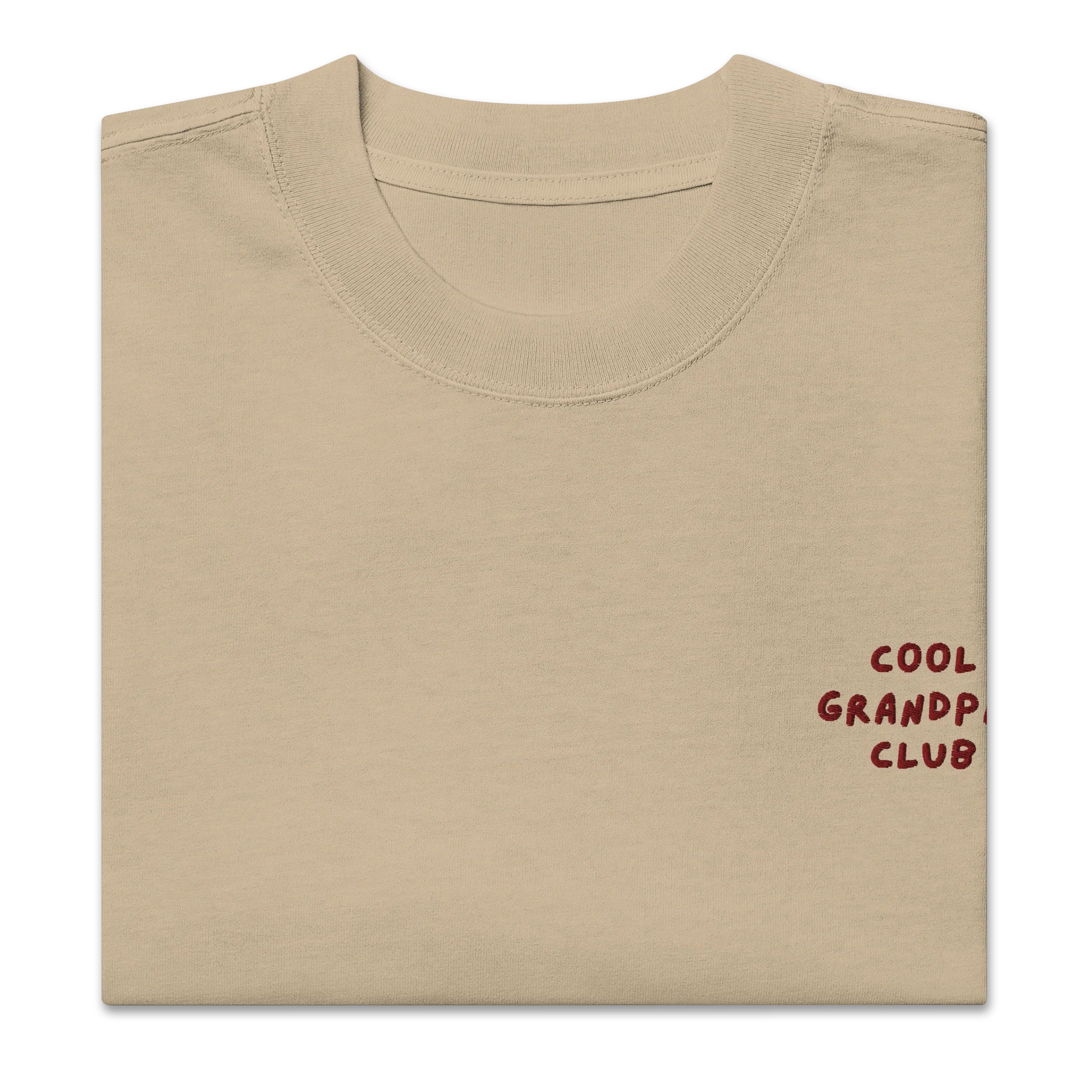 Cool Grandpas Club Embroidered Oversized Faded T-Shirt - Image 3