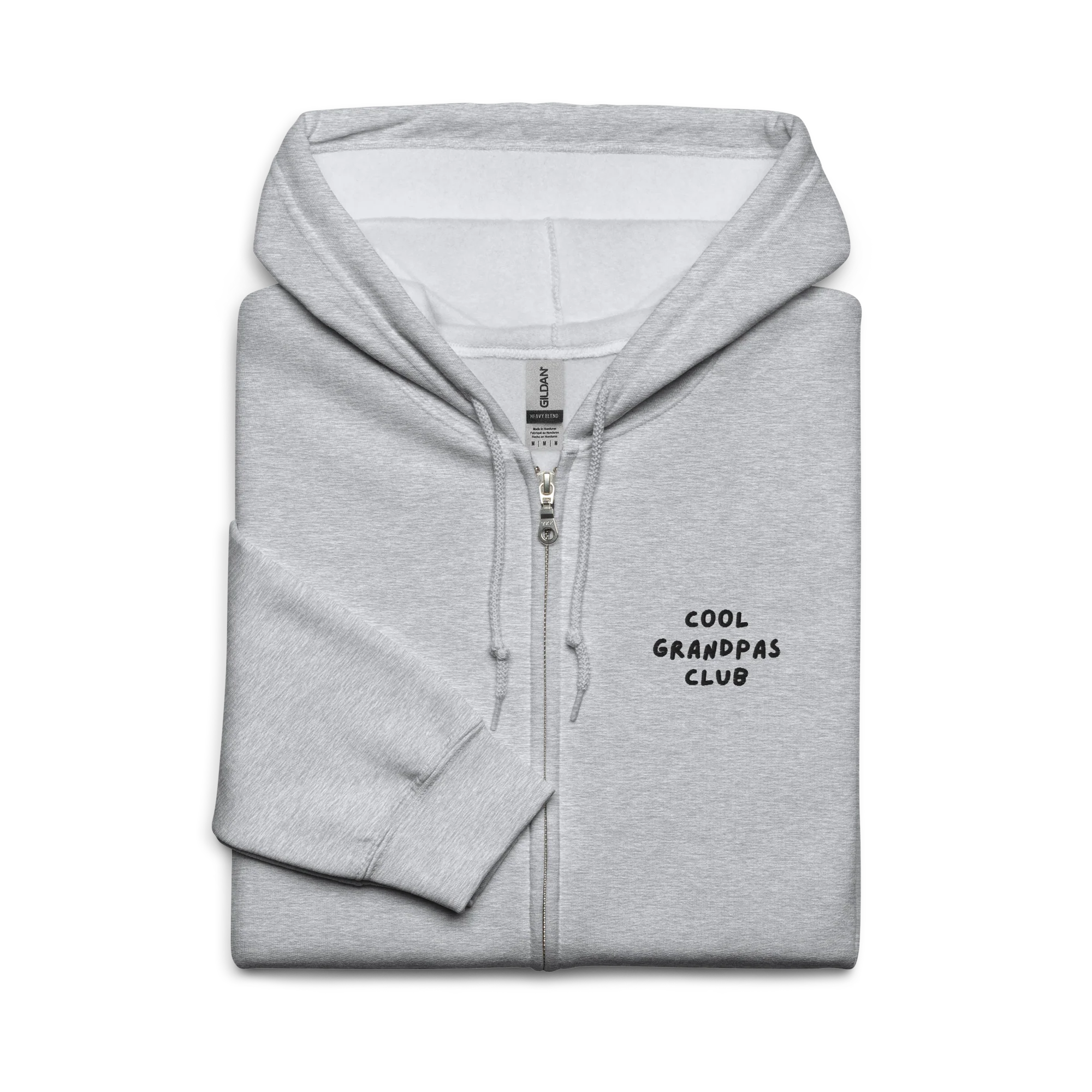 Cool Grandpas Club Embroidered Zip-Up Hoodie - Image 5