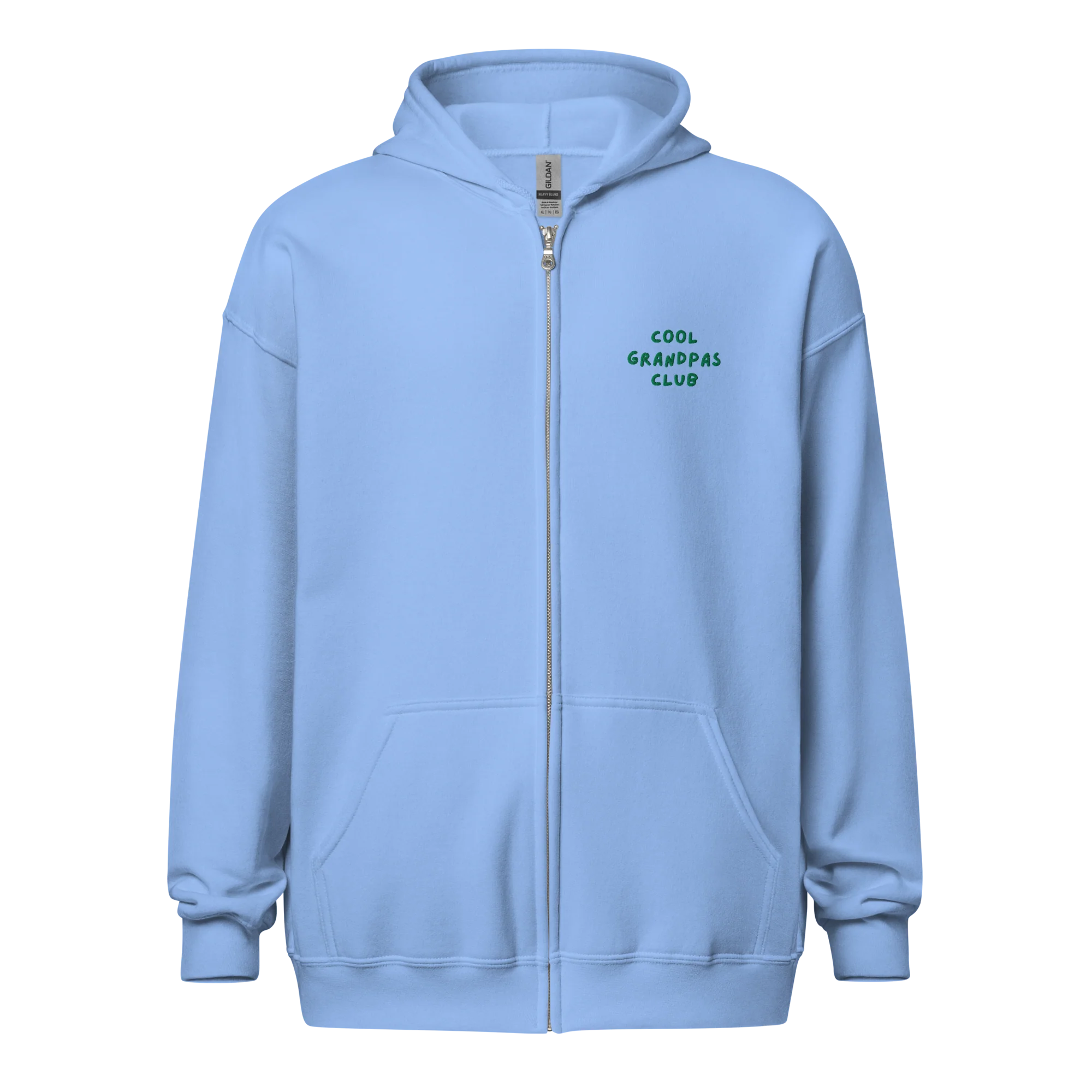 Cool Grandpas Club Embroidered Zip-Up Hoodie - Image 6