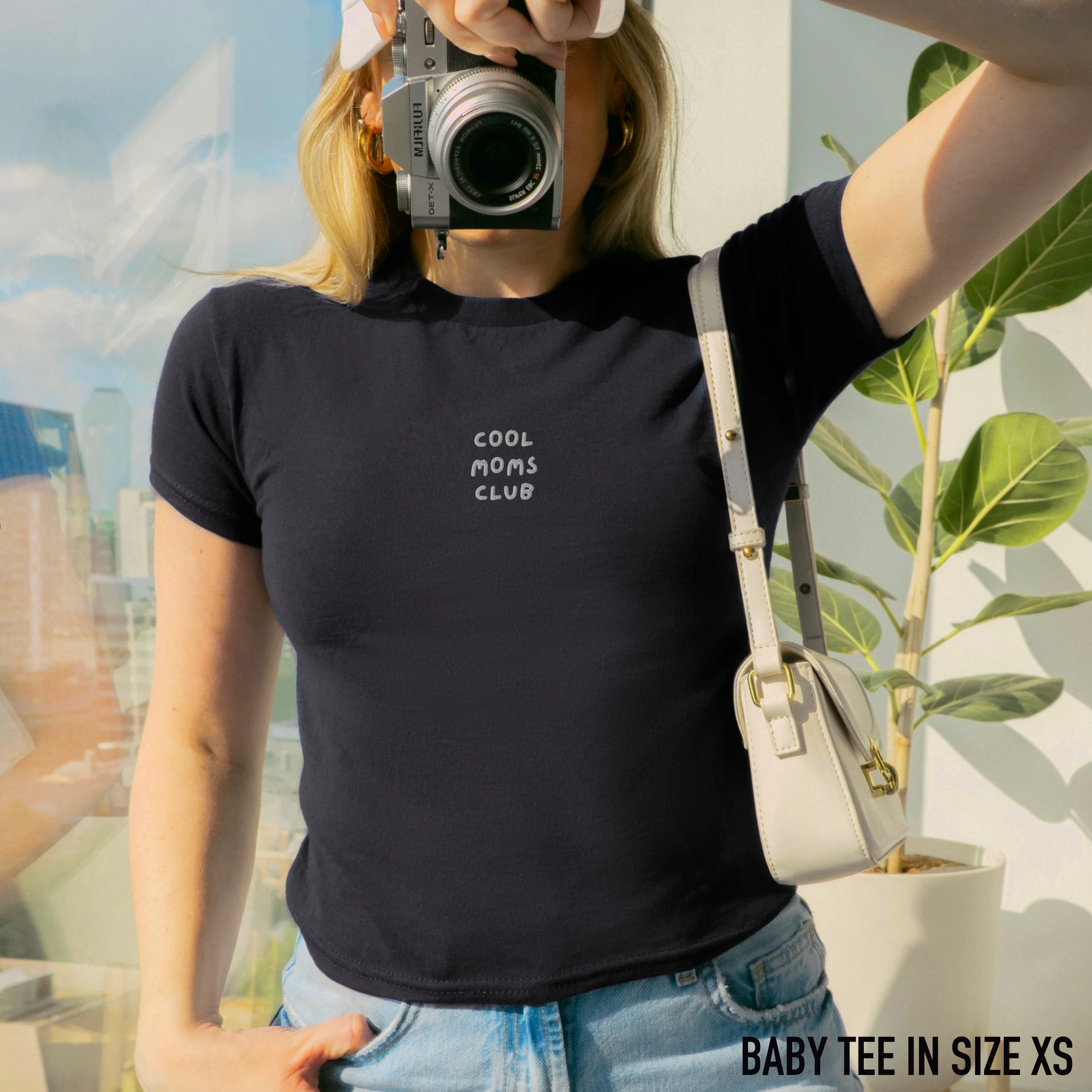 Cool Moms Club Mother Embroidered Baby Tee - Image 2