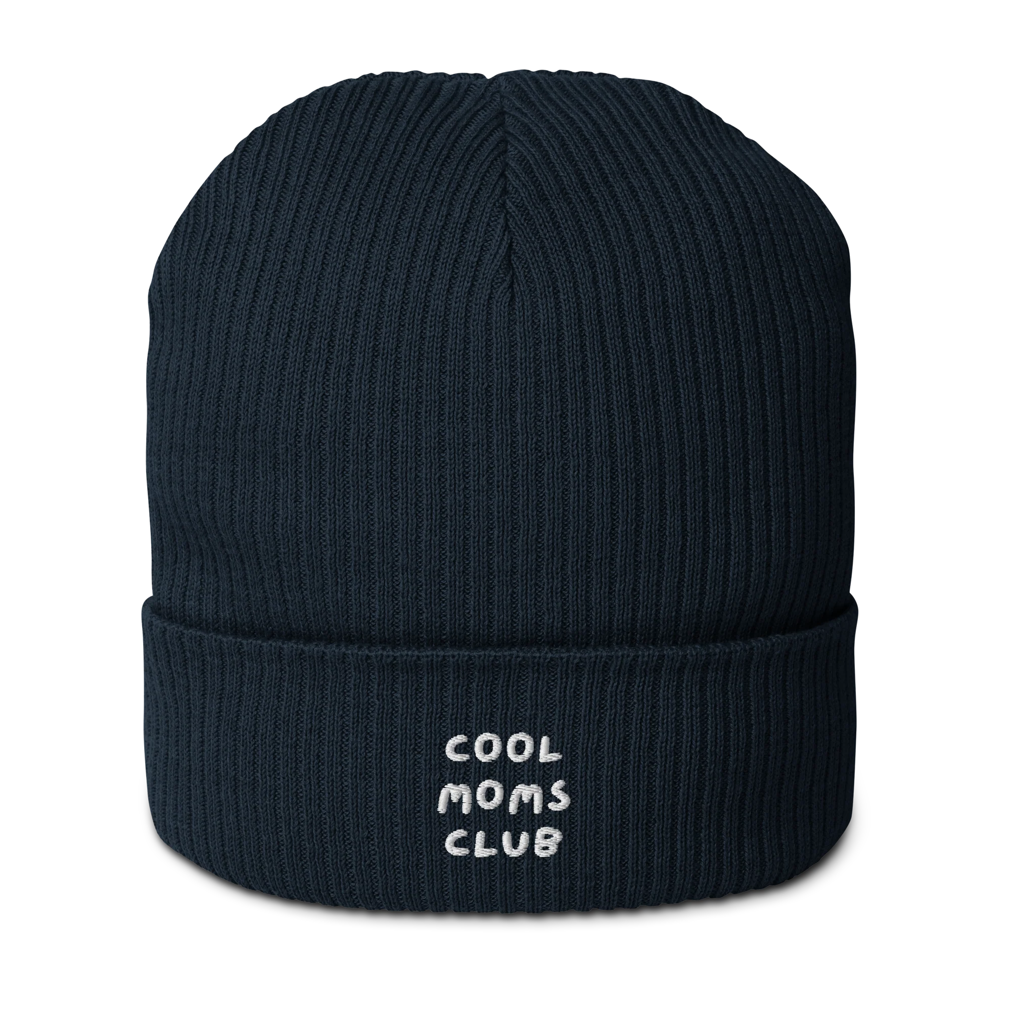 Cool Moms Club Mother Embroidered Organic Ribbed Beanie - Image 4