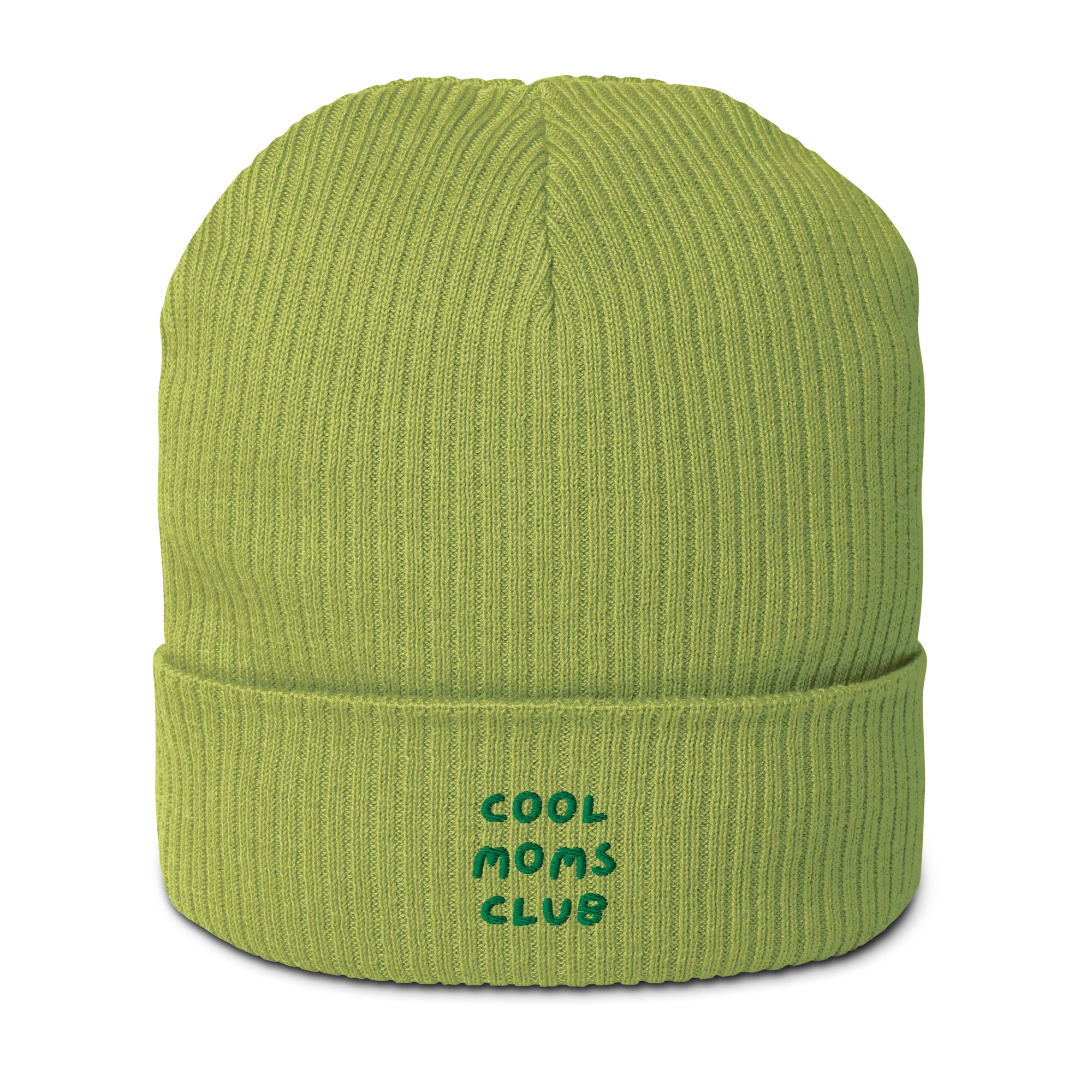 Cool Moms Club Mother Embroidered Organic Ribbed Beanie - Image 9