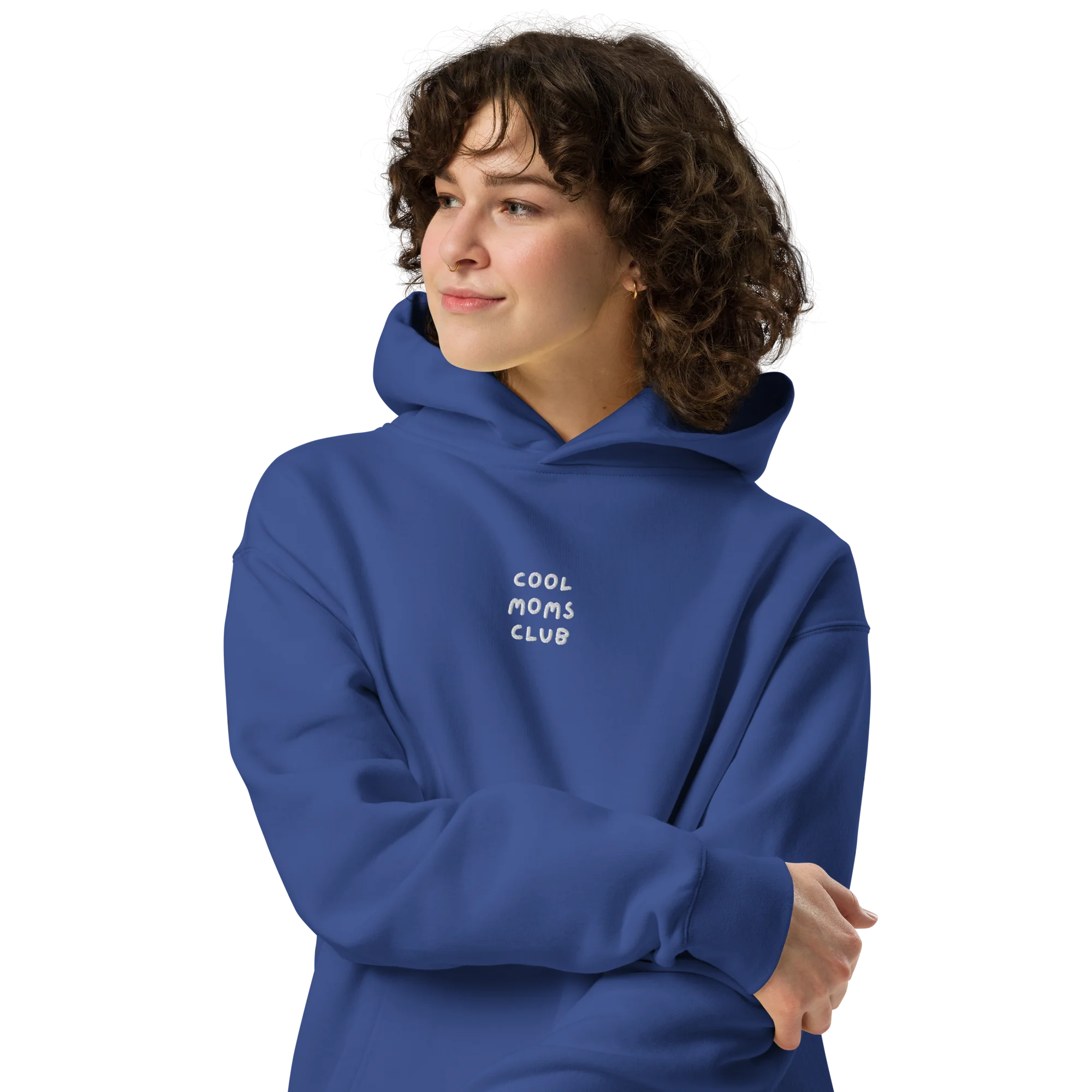 Cool Moms Club Mother Embroidered Premium Oversized Hoodie - Image 5