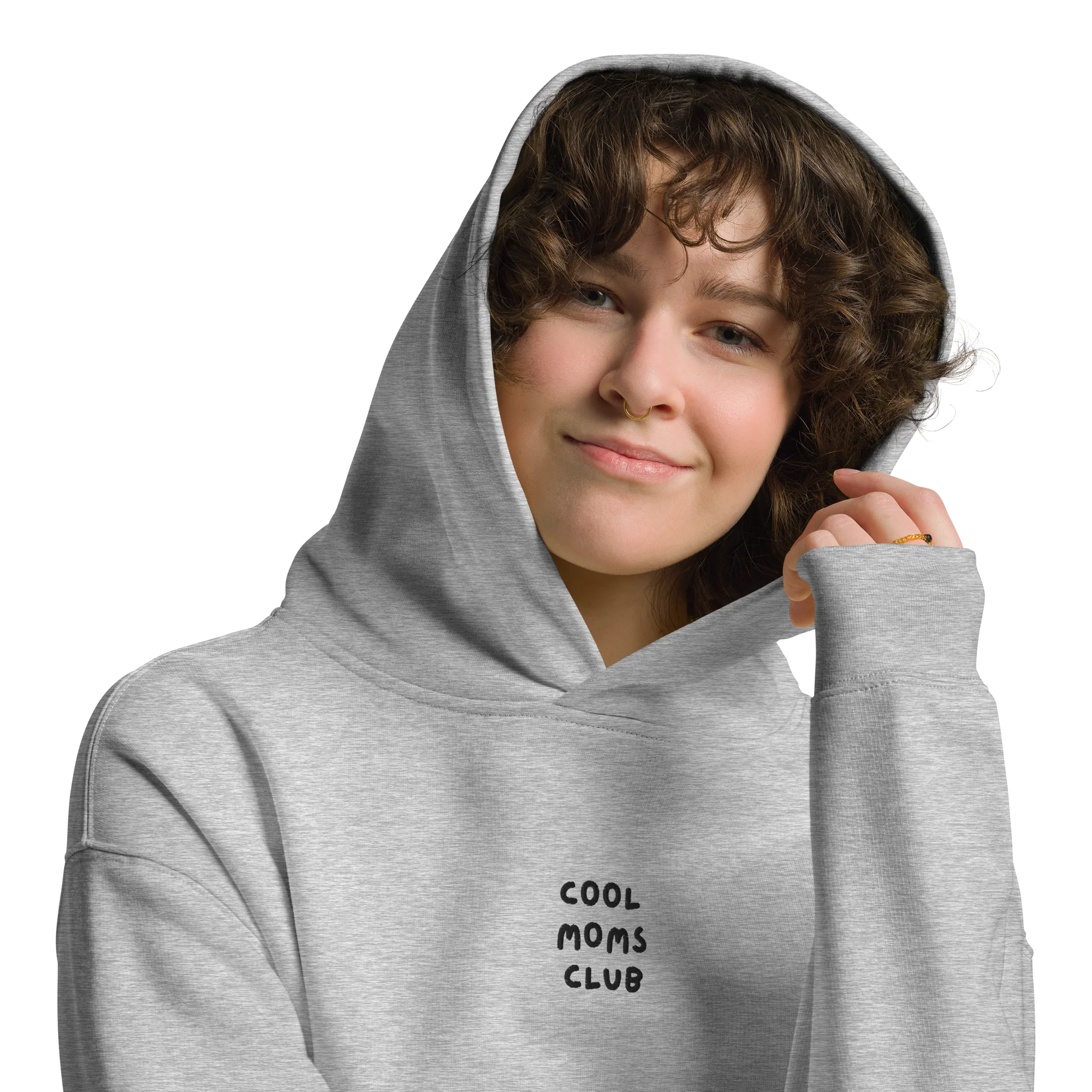Cool Moms Club Mother Embroidered Premium Oversized Hoodie - Image 8