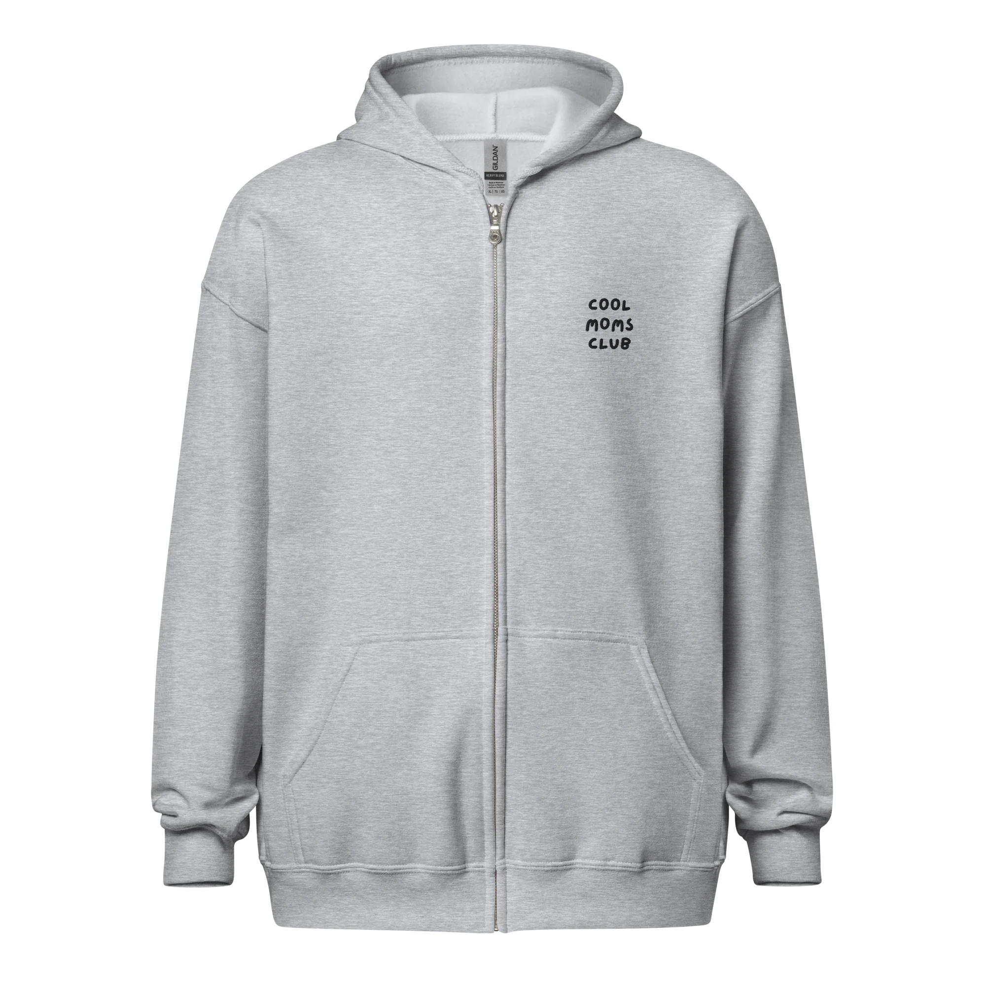 Cool Moms Club Mother Embroidered Zip-Up Hoodie - Image 7