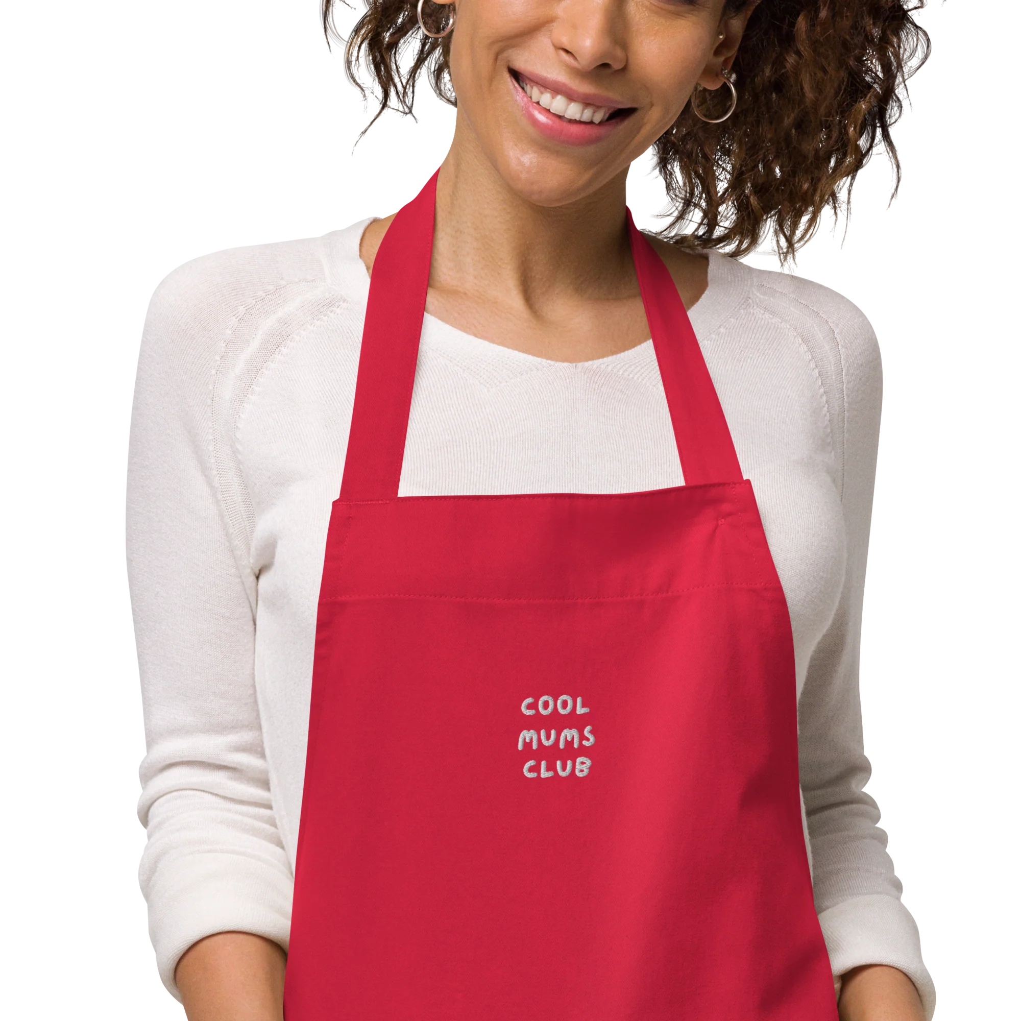 Cool Mums Club Embroidered Organic Cotton Apron - Image 5
