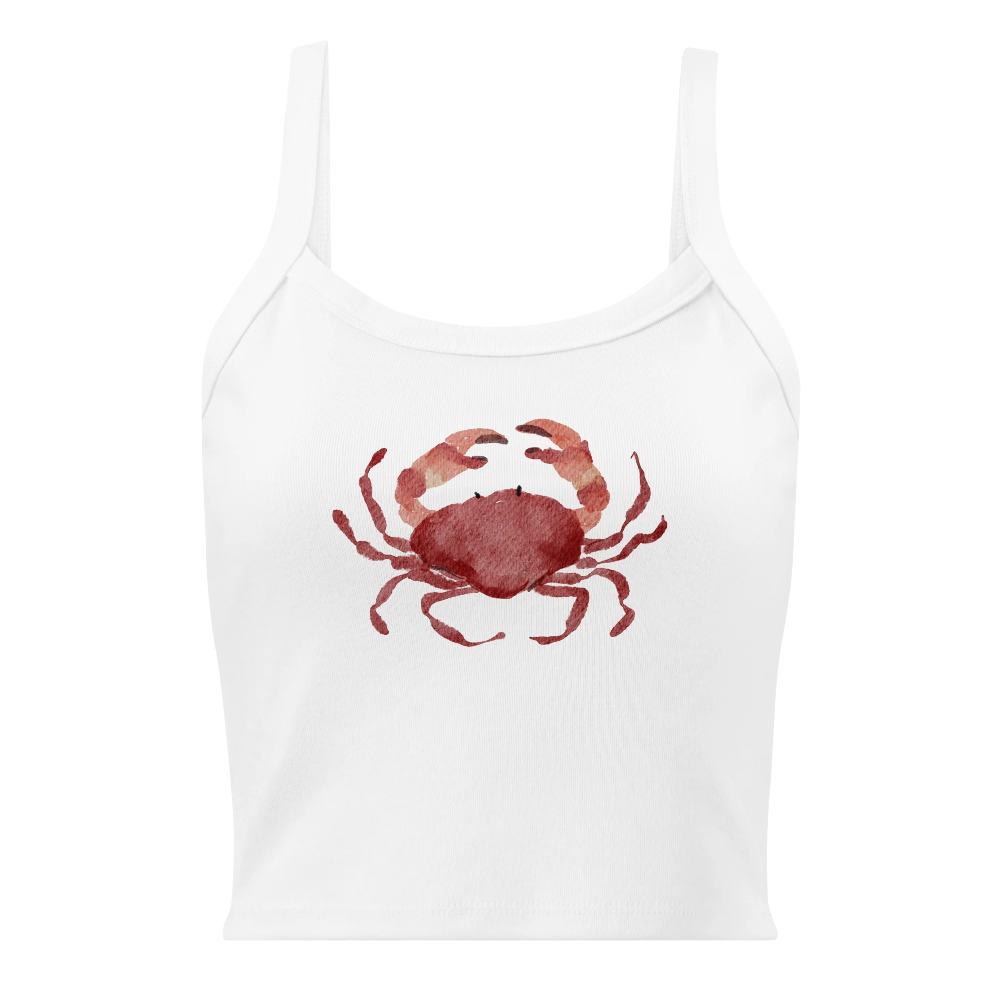 Crab Watercolor Rib Tank Top - Image 3