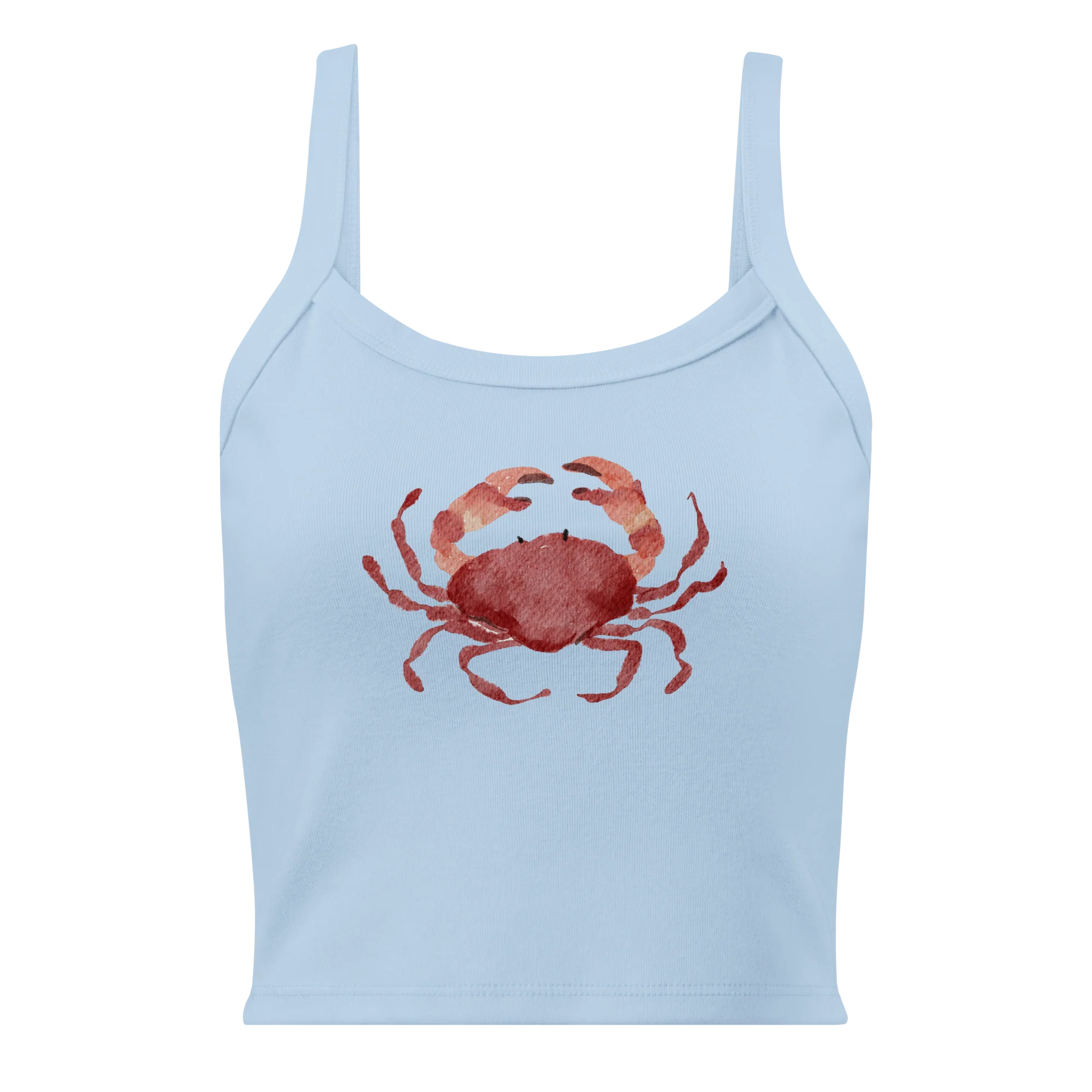Crab Watercolor Rib Tank Top - Image 4