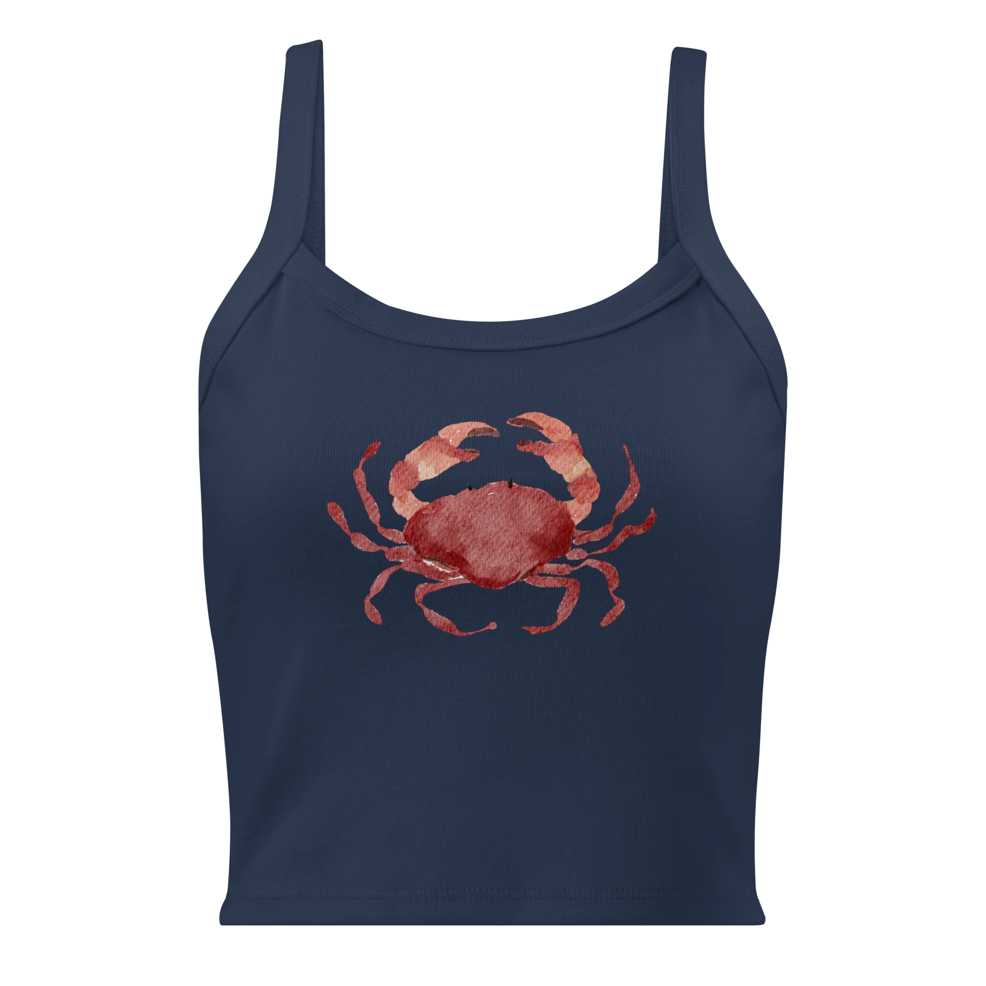 Crab Watercolor Rib Tank Top - Image 6