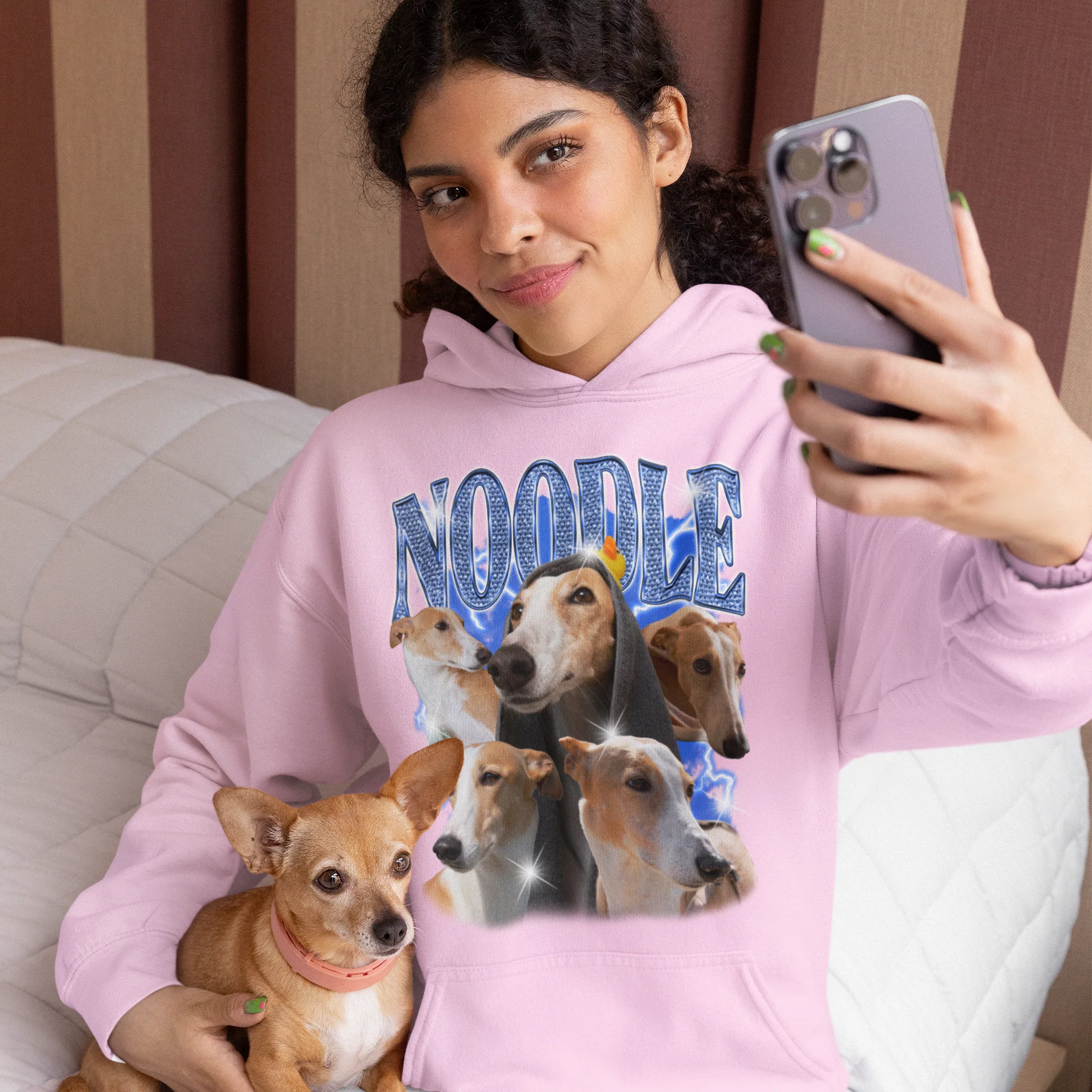 Create Your Own Custom Bling Pet Bootleg Hoodie - Image 7