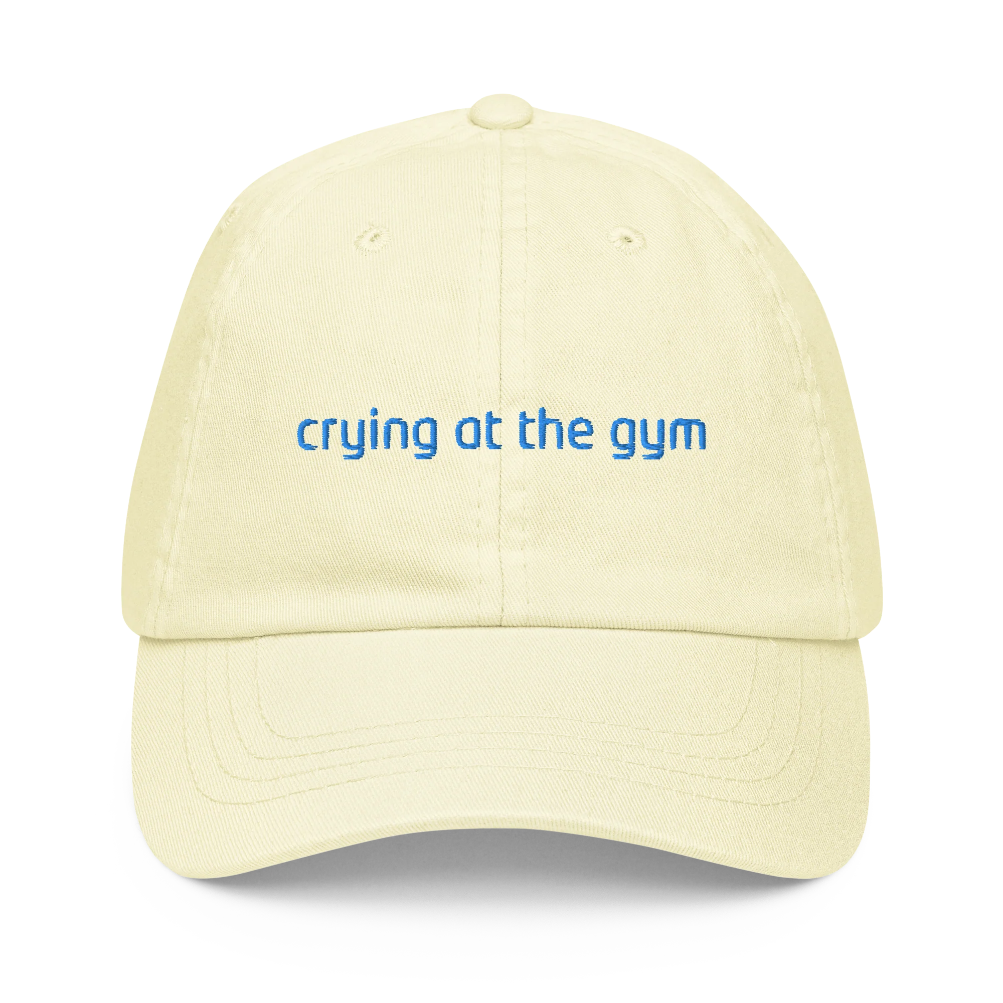 Crying At The Gym Embroidered Pastel Baseball Cap - Image 5