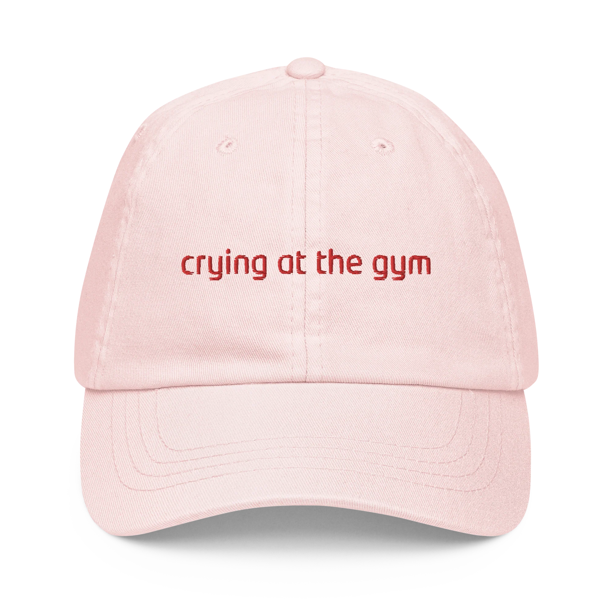 Crying At The Gym Embroidered Pastel Baseball Cap - Image 7