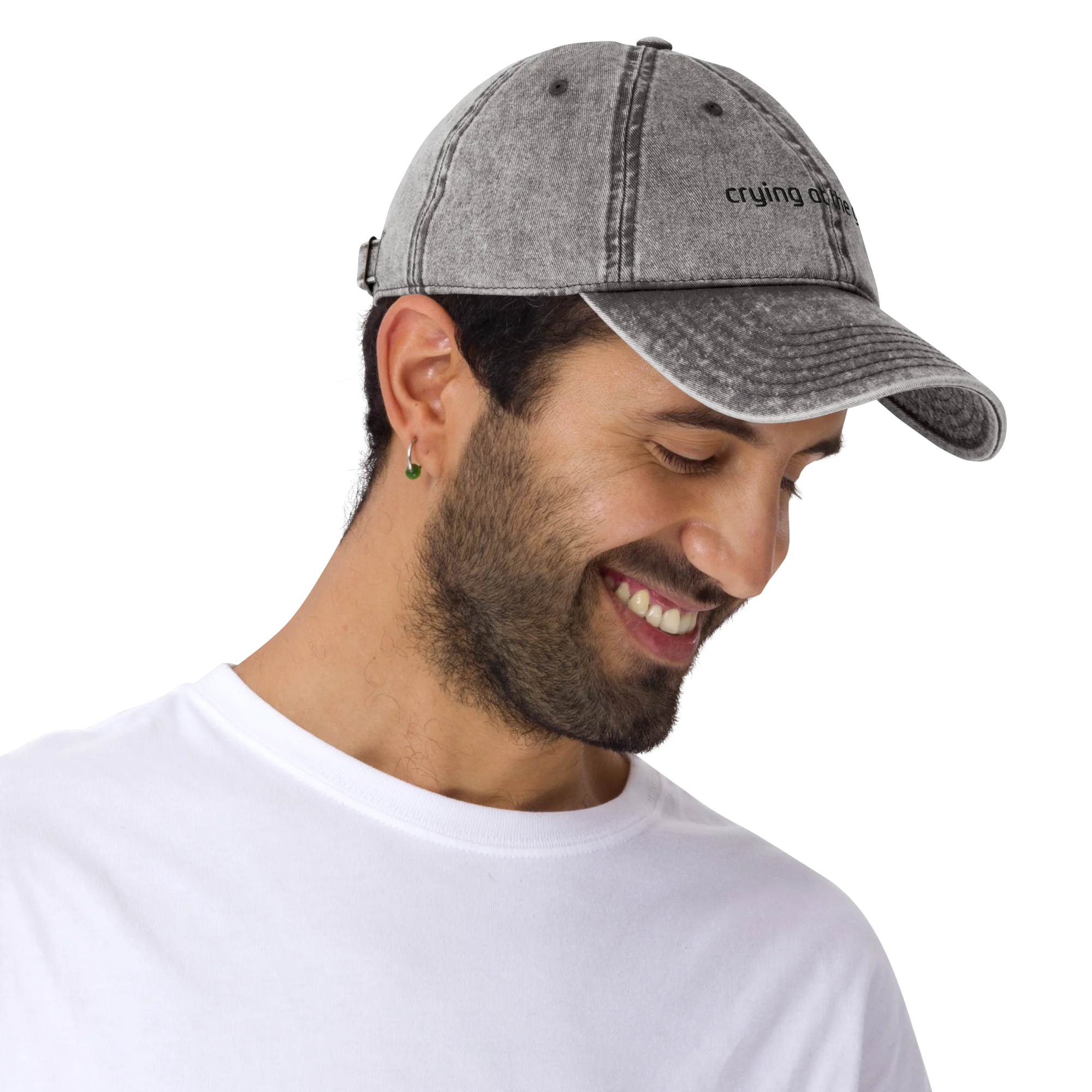 Crying At The Gym Embroidered Vintage Cap - Image 14