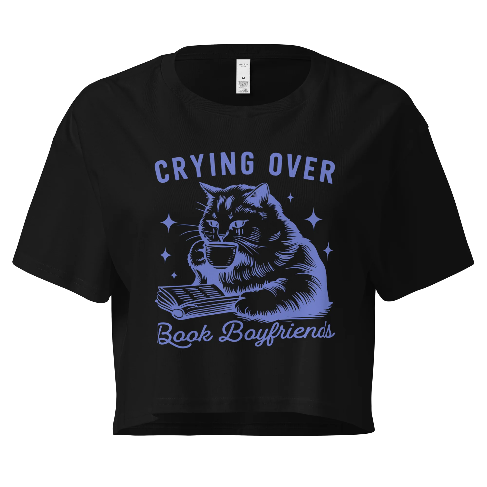 Crying Over Book Boyfriends Crop Tee - Image 3