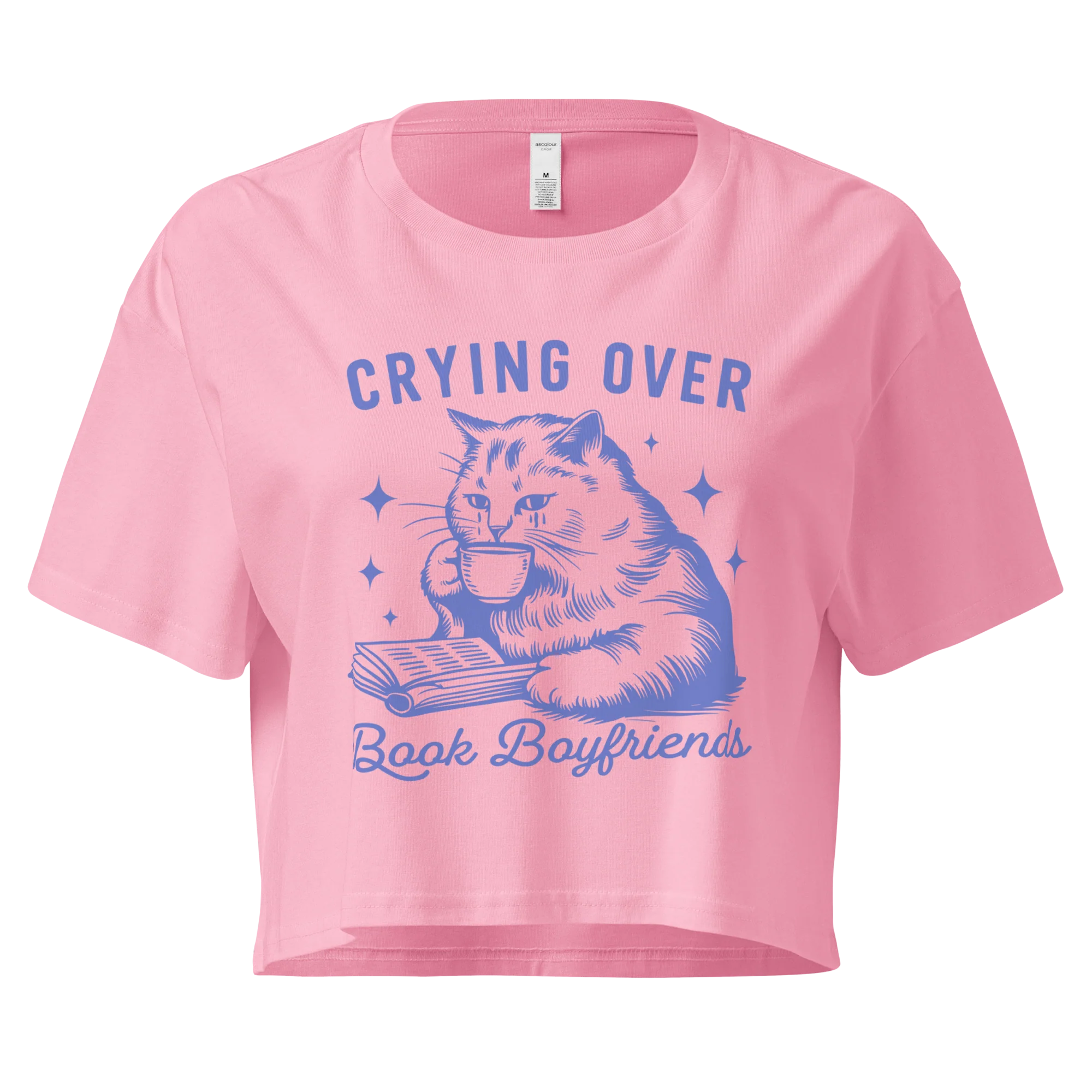 Crying Over Book Boyfriends Crop Tee - Image 4