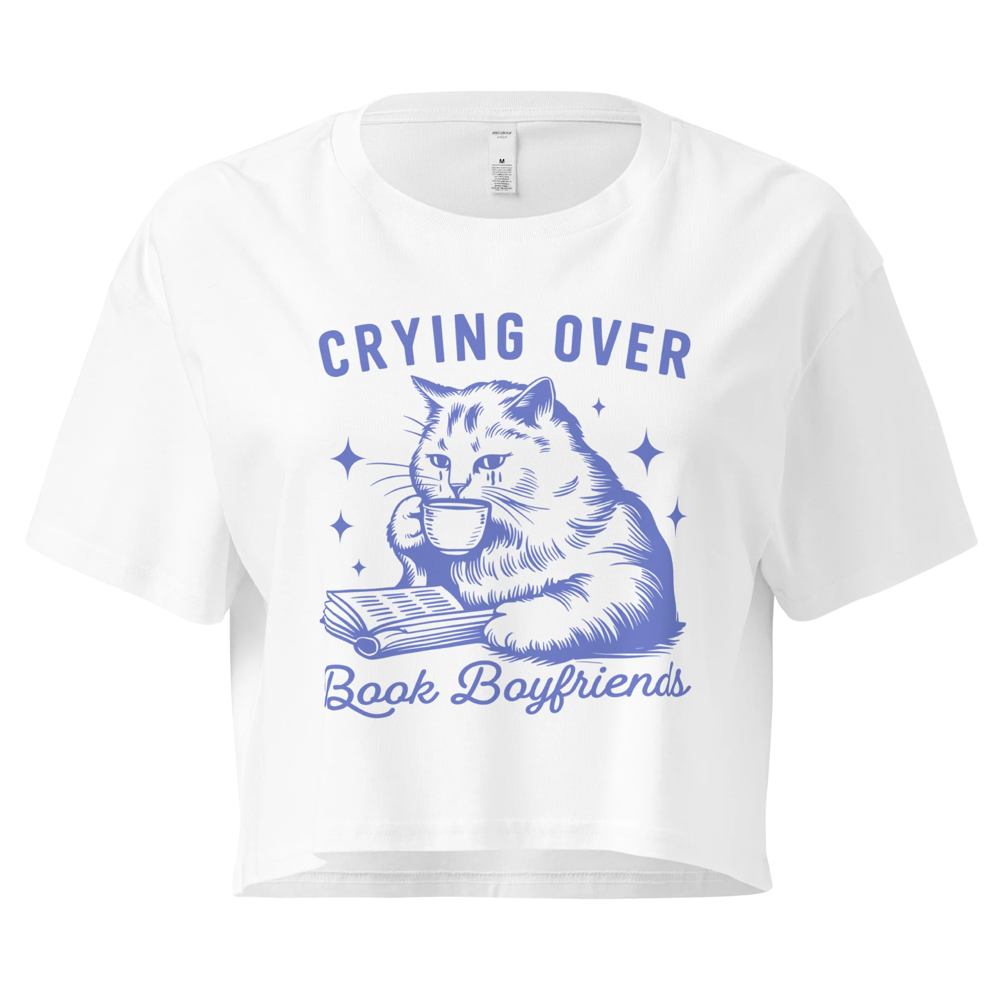 Crying Over Book Boyfriends Crop Tee - Image 7