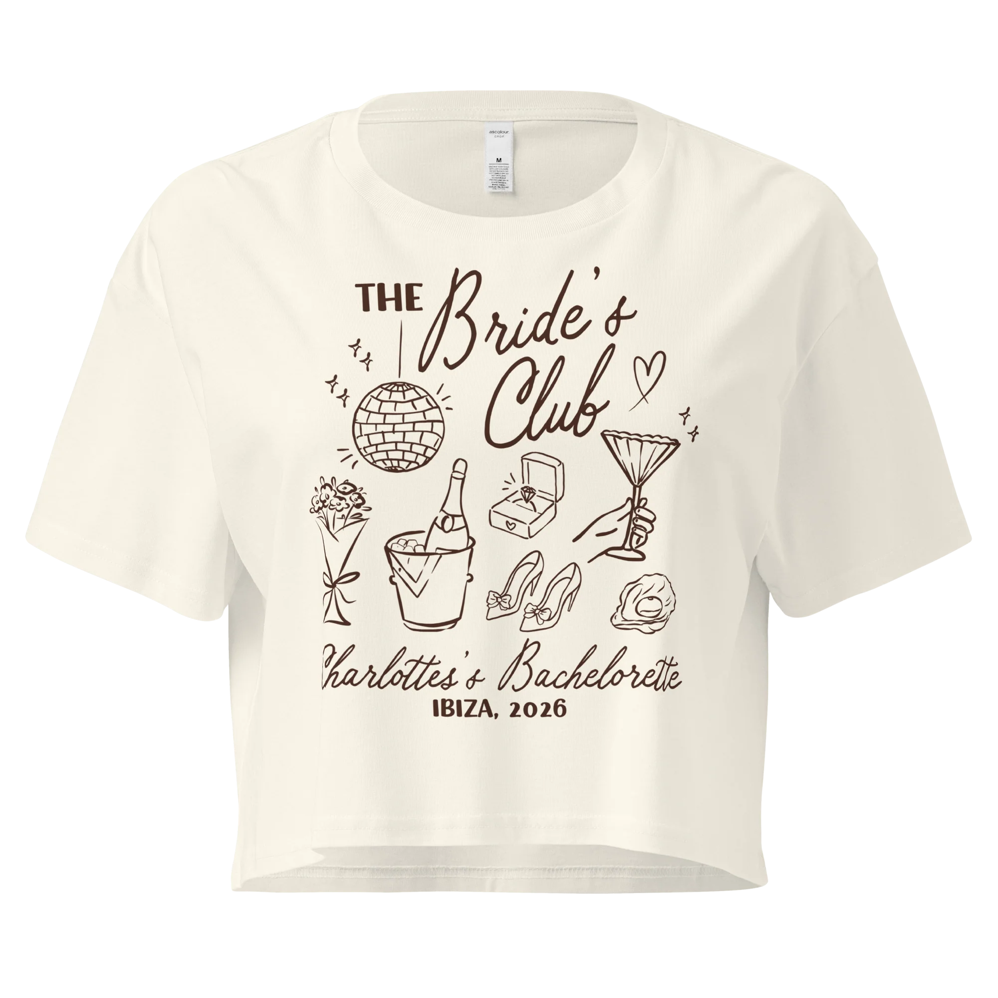 CUSTOM Bachelorette Party Trip Crop Tee - Image 6