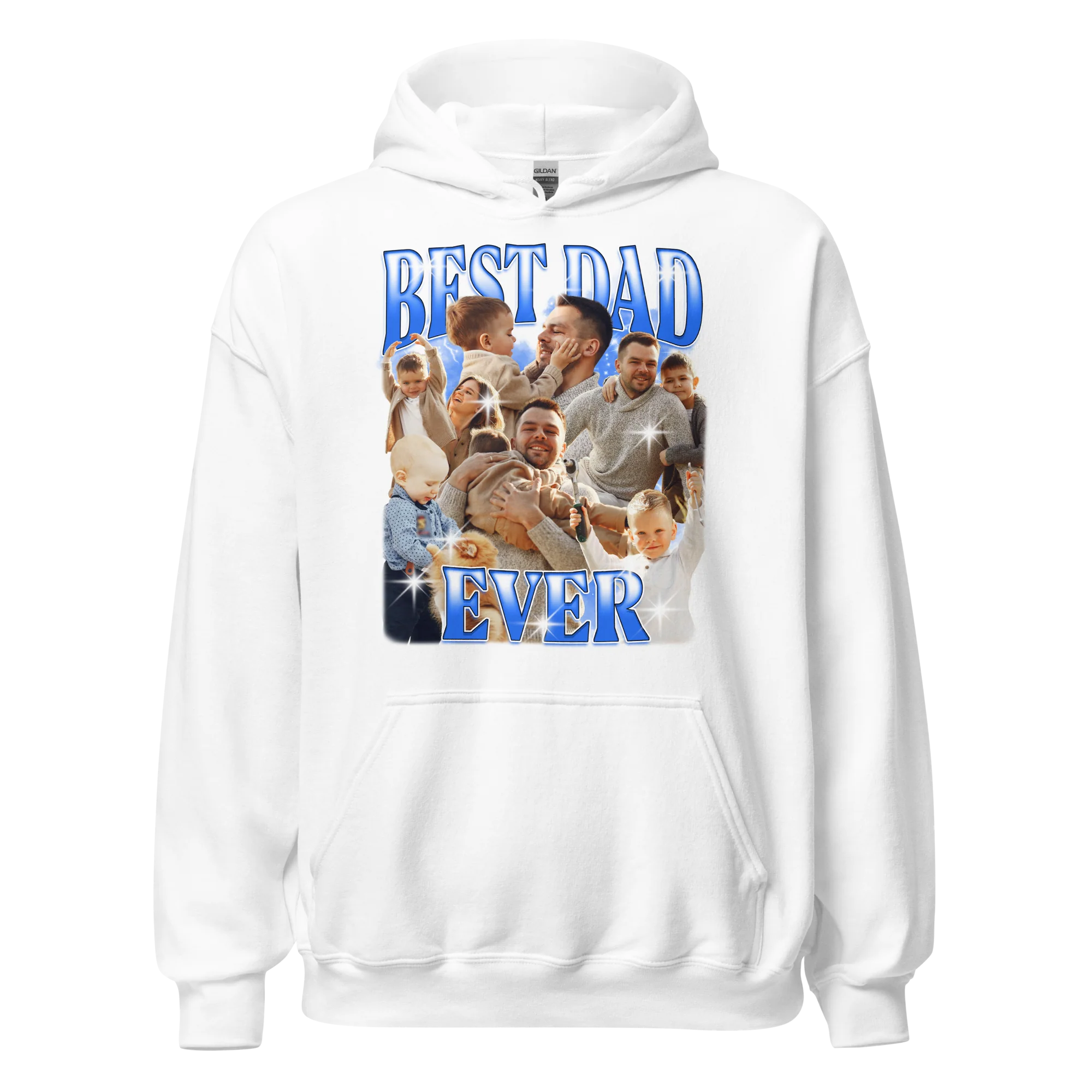 CUSTOM Best Dad Ever Photo Bootleg Hoodie - Image 3