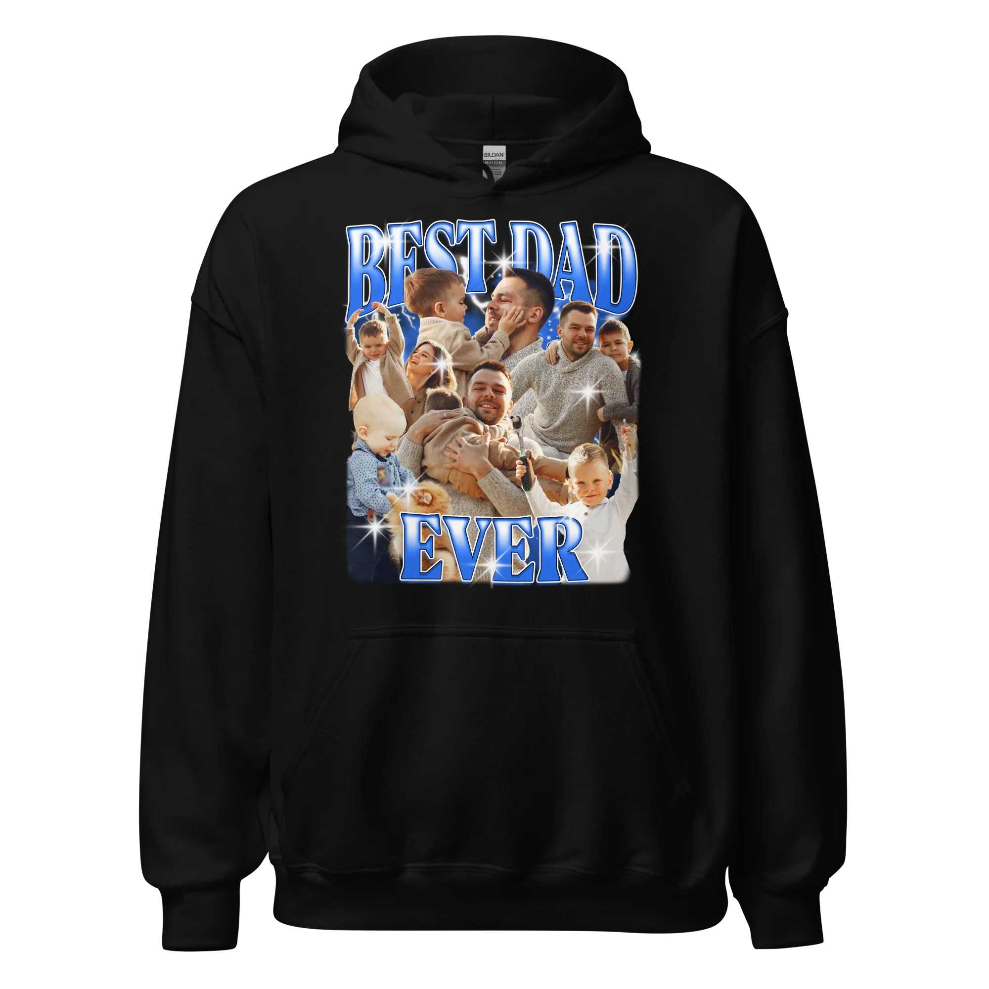 CUSTOM Best Dad Ever Photo Bootleg Hoodie - Image 4