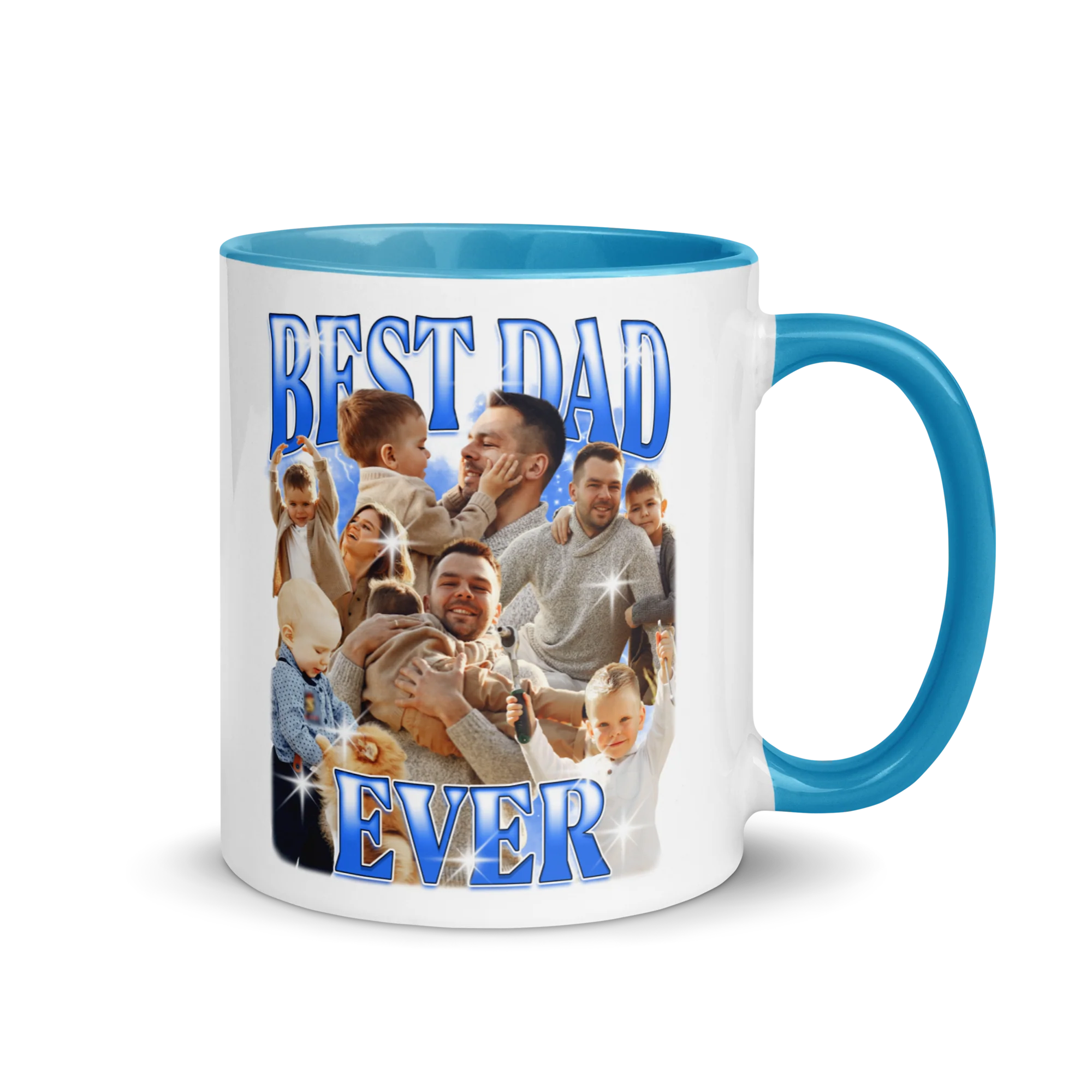CUSTOM Best Dad Ever Photo Bootleg Mug - Image 4