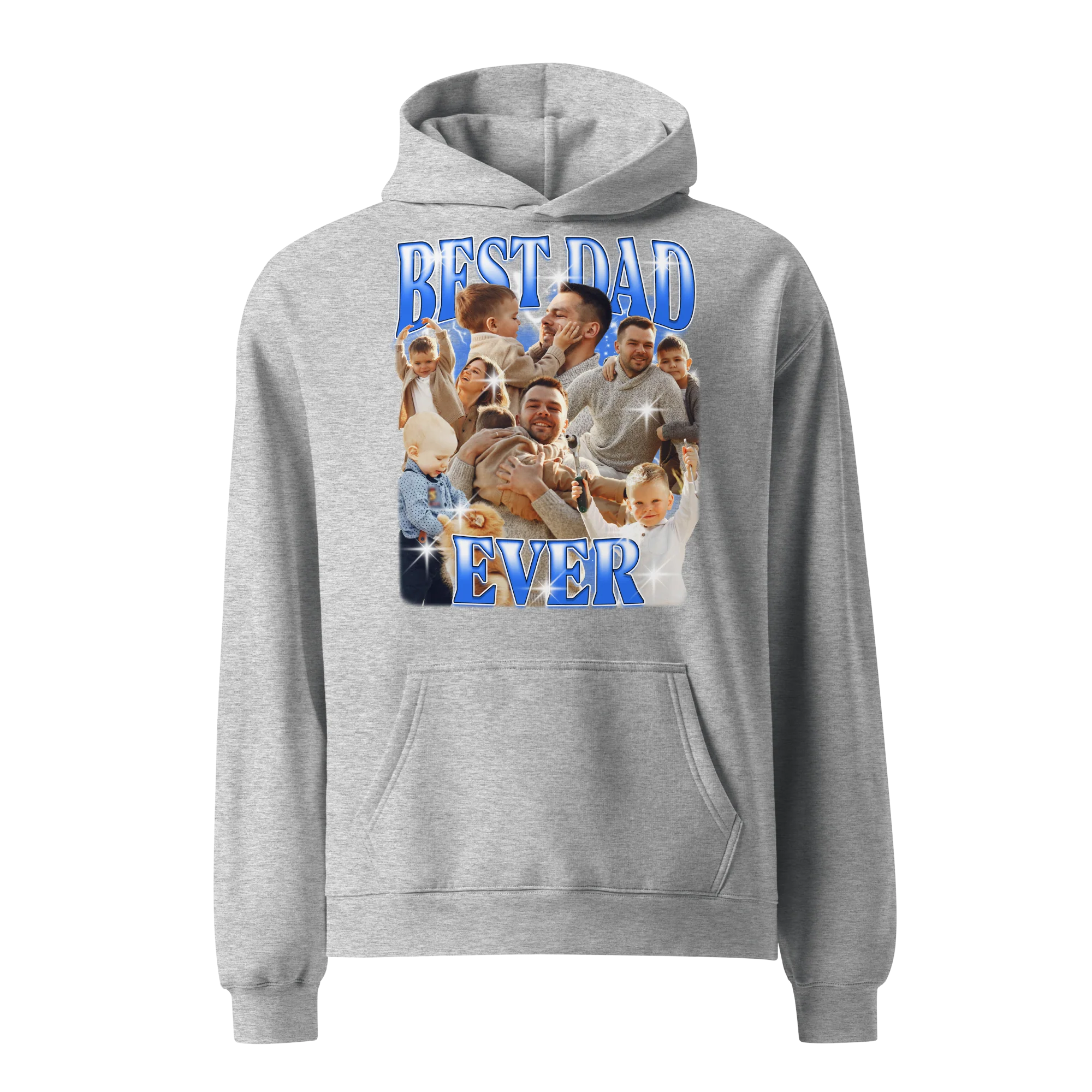 CUSTOM Best Dad Ever Photo Bootleg Premium Oversized Hoodie - Image 6