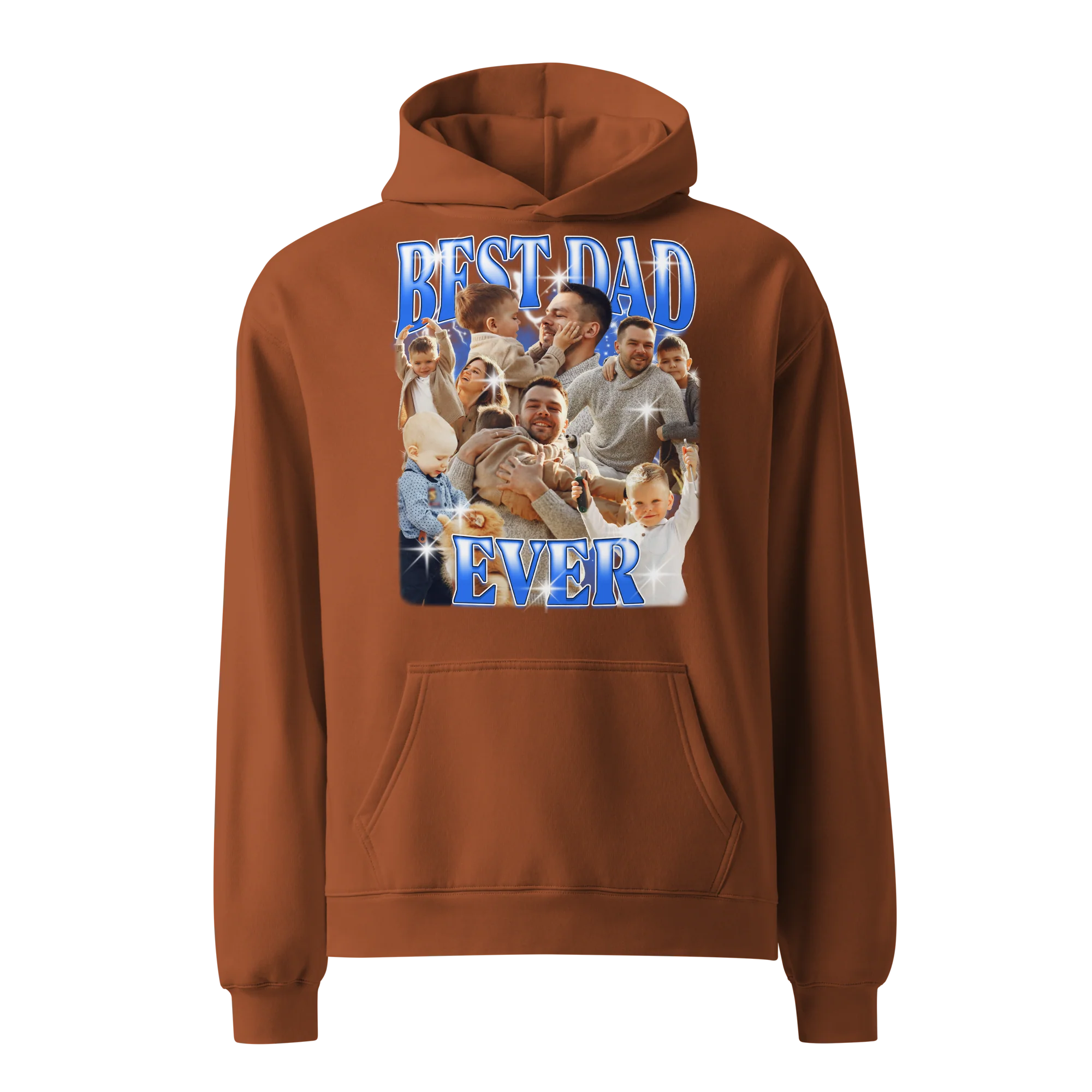 CUSTOM Best Dad Ever Photo Bootleg Premium Oversized Hoodie - Image 8