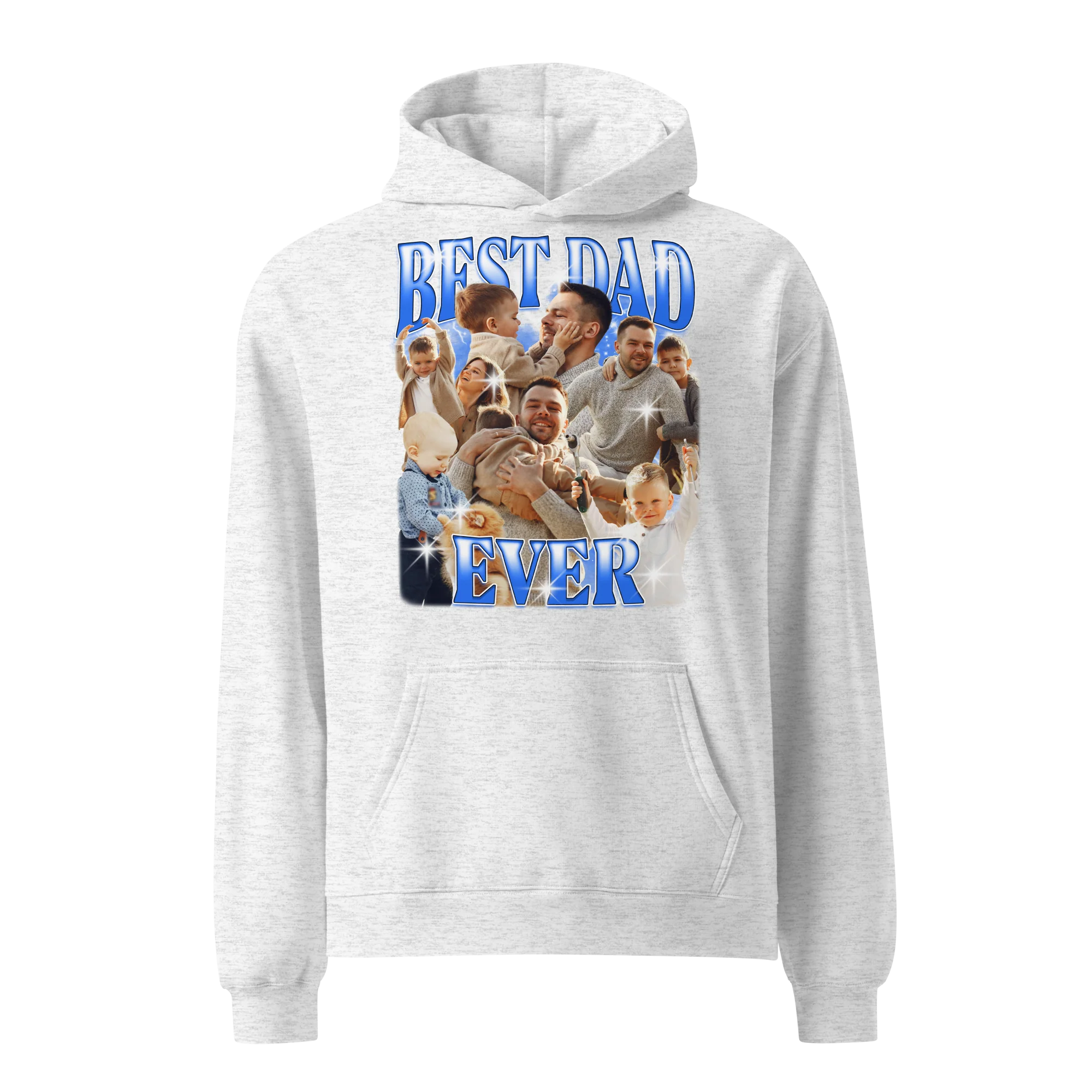 CUSTOM Best Dad Ever Photo Bootleg Premium Oversized Hoodie - Image 9