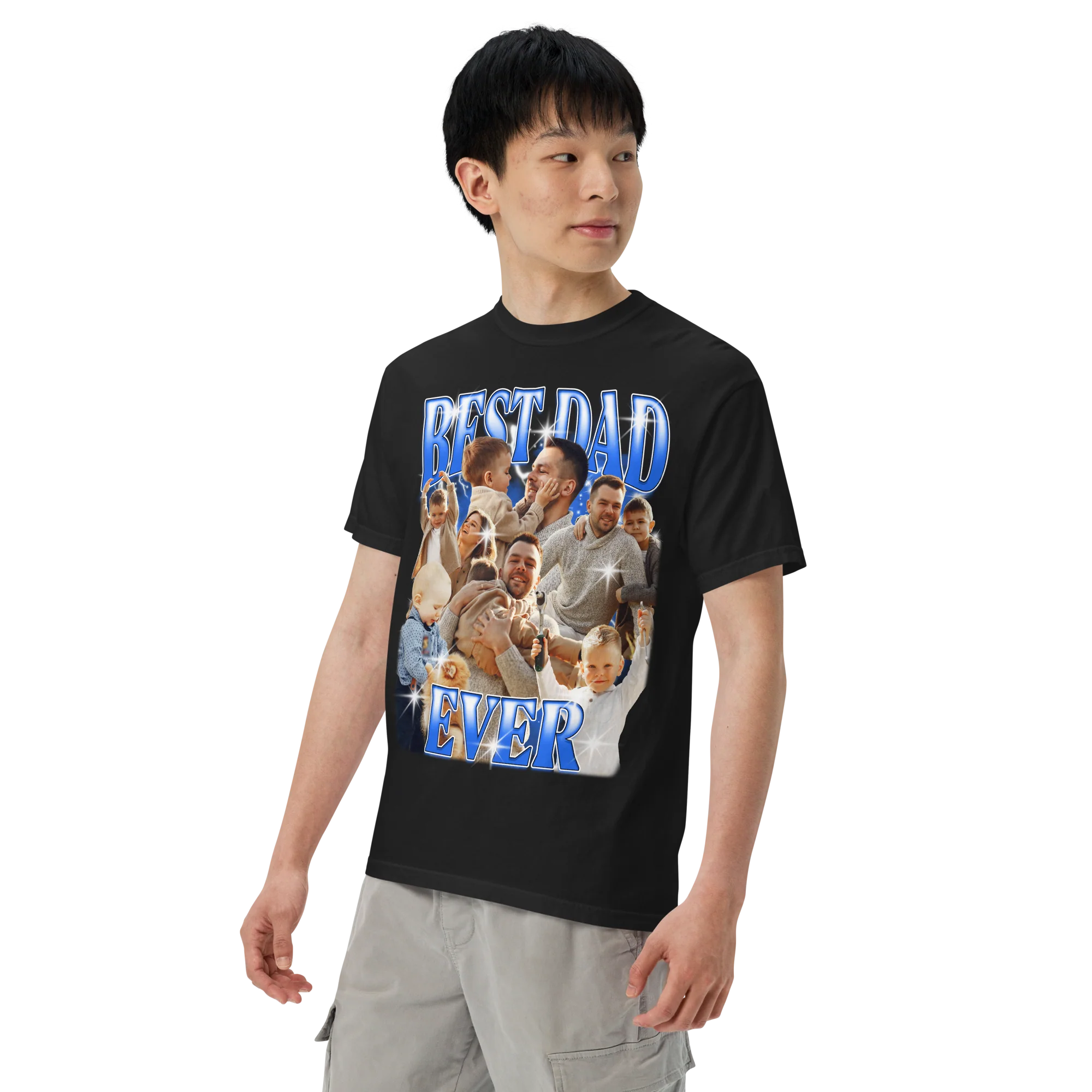 CUSTOM Best Dad Ever Photo Bootleg T-Shirt - Image 8