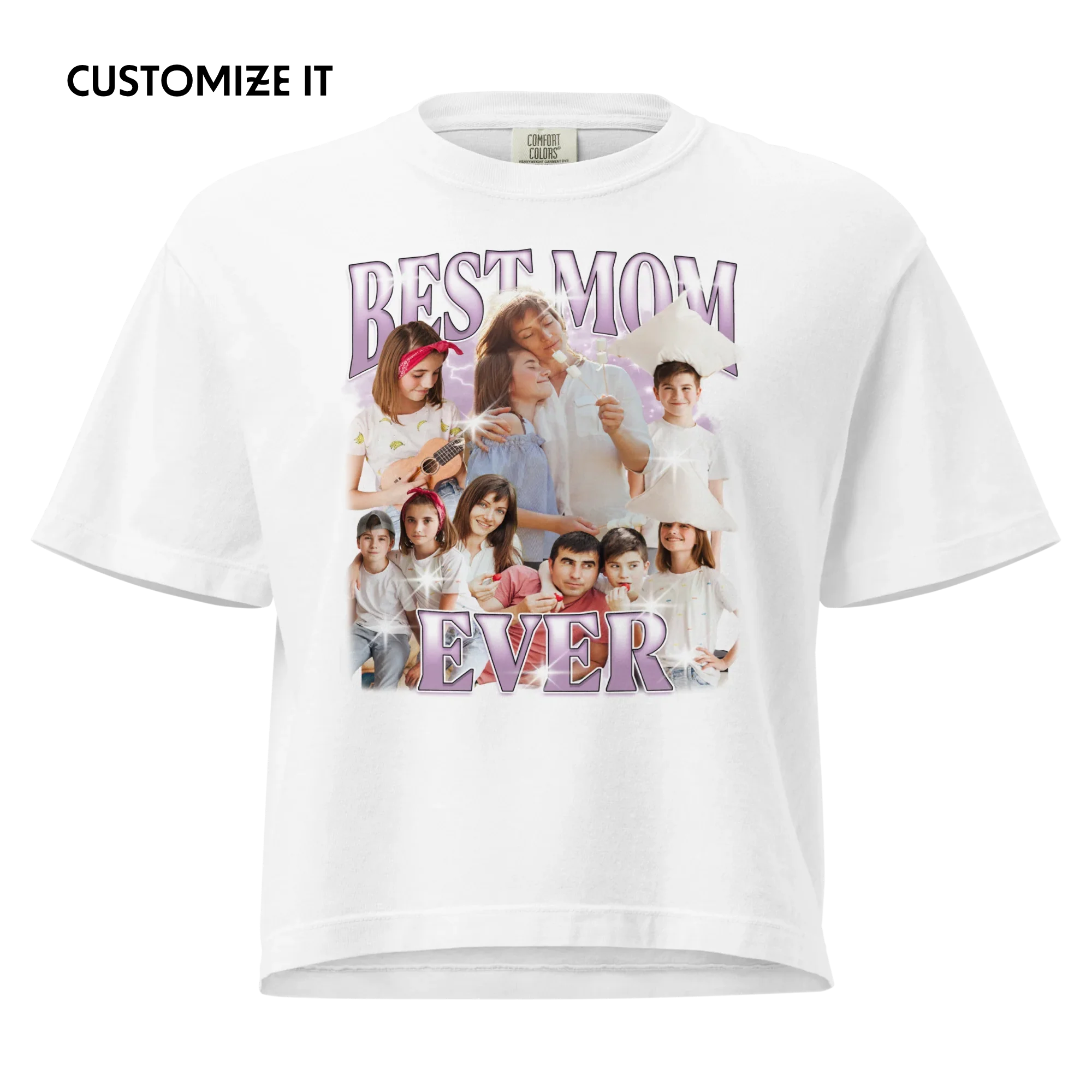 CUSTOM Best Mom Ever Photo Bootleg Boxy Tee