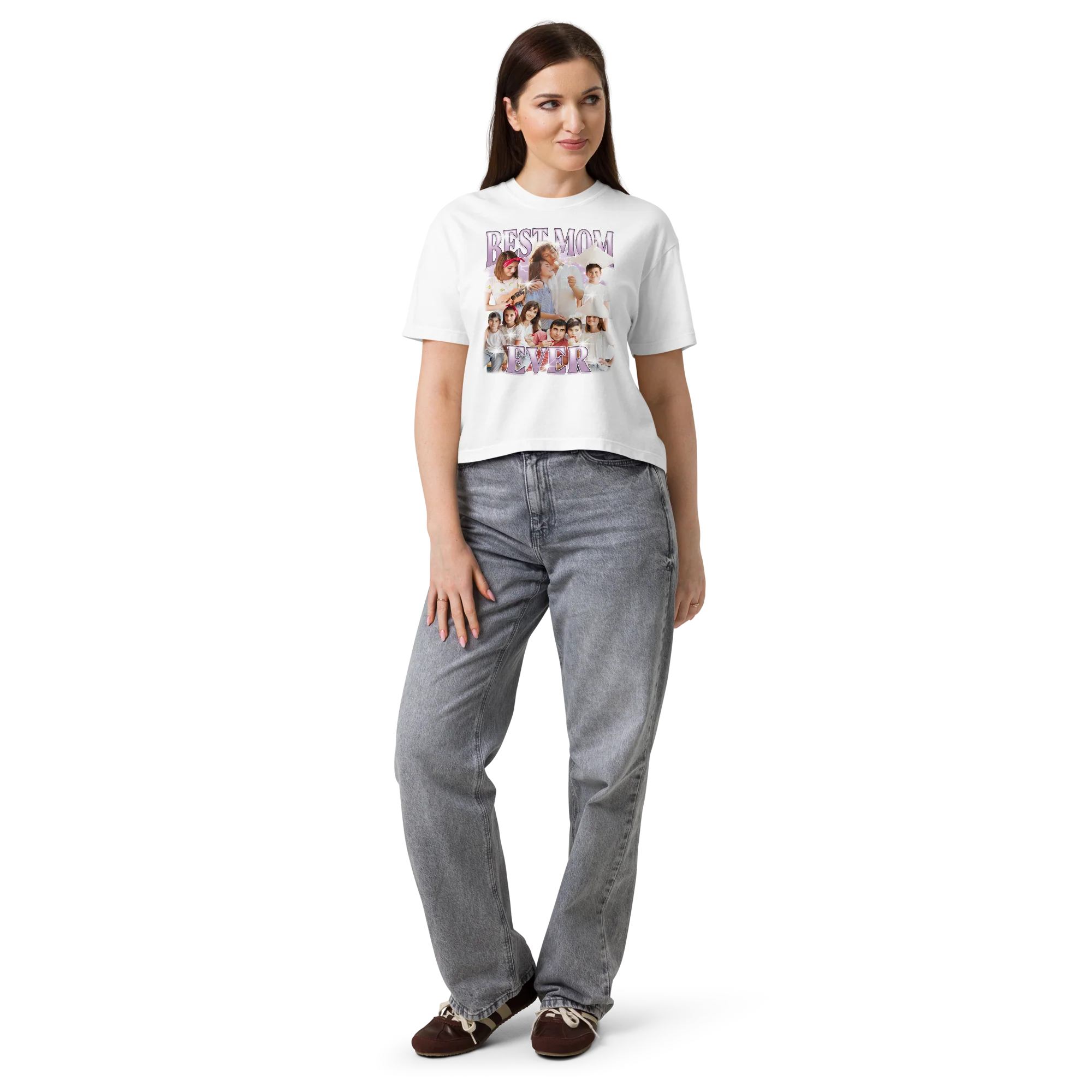 CUSTOM Best Mom Ever Photo Bootleg Boxy Tee - Image 2