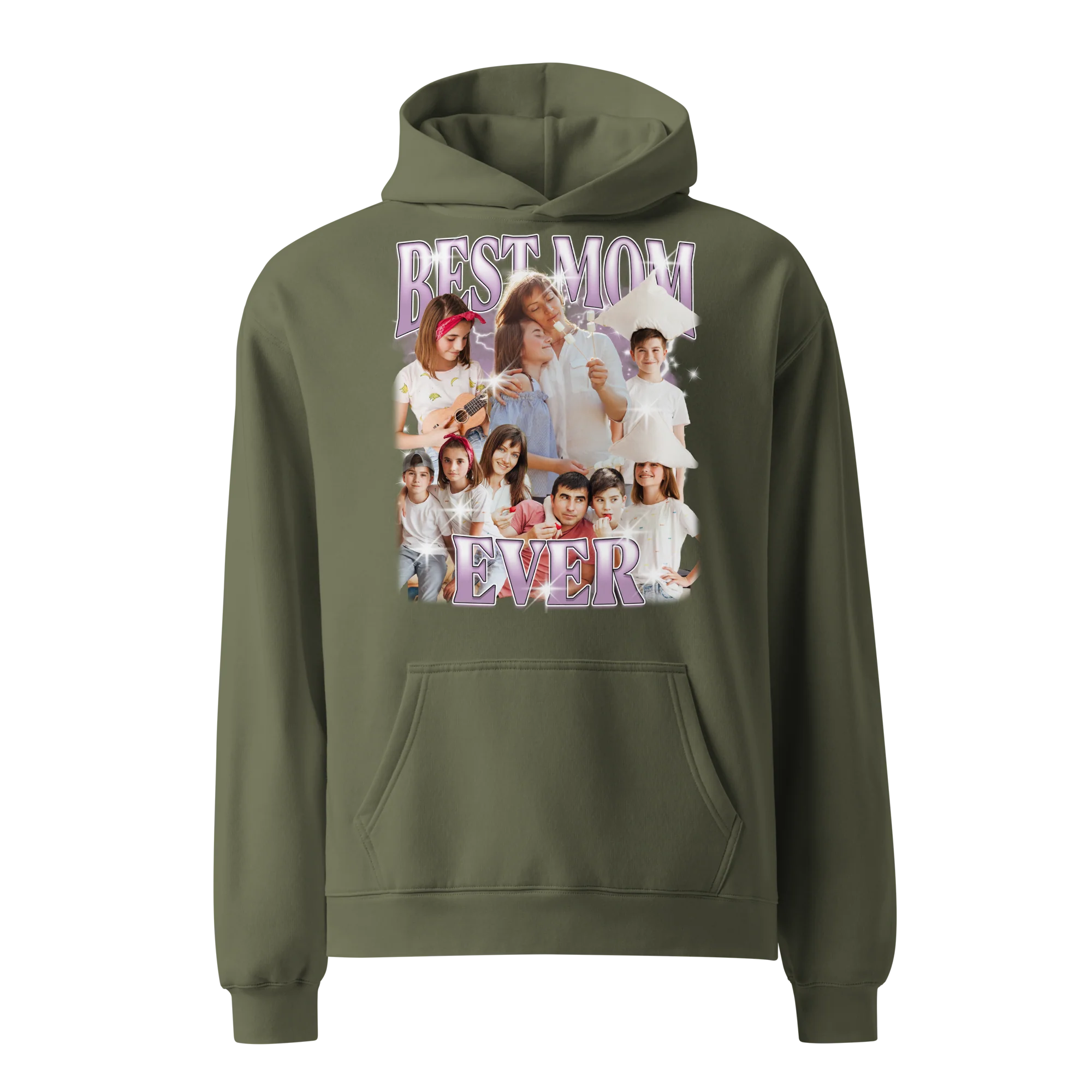 CUSTOM Best Mom Ever Photo Bootleg Premium Oversized Hoodie - Image 10