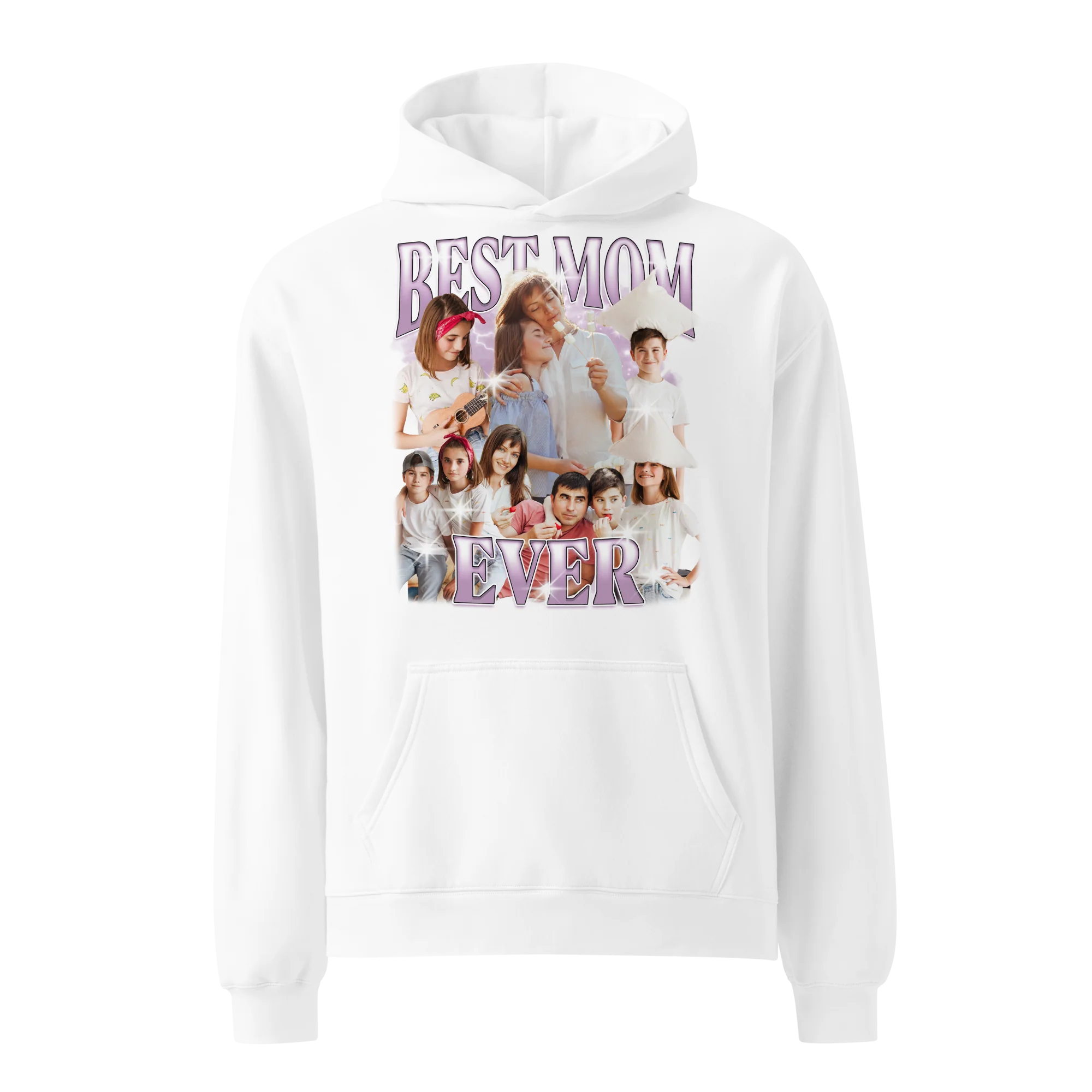 CUSTOM Best Mom Ever Photo Bootleg Premium Oversized Hoodie - Image 5